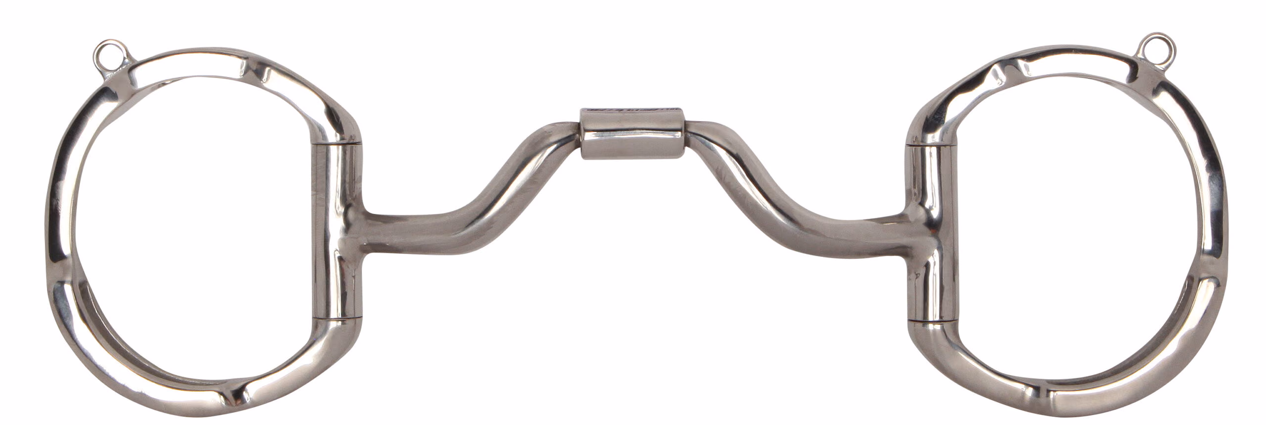 Myler Eggbutt with Hooks with Stainless Steel Ported Barrel MB 33