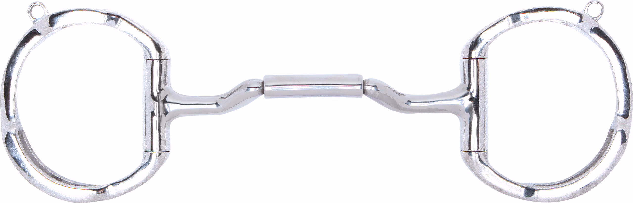 Myler Eggbutt with Hooks with Stainless Steel Forward Tilt Ported Barrel MB 36