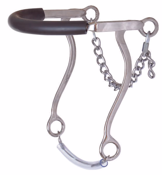 Mechanical Hackamore 7" Cheeks Rubber Noseband Pony
