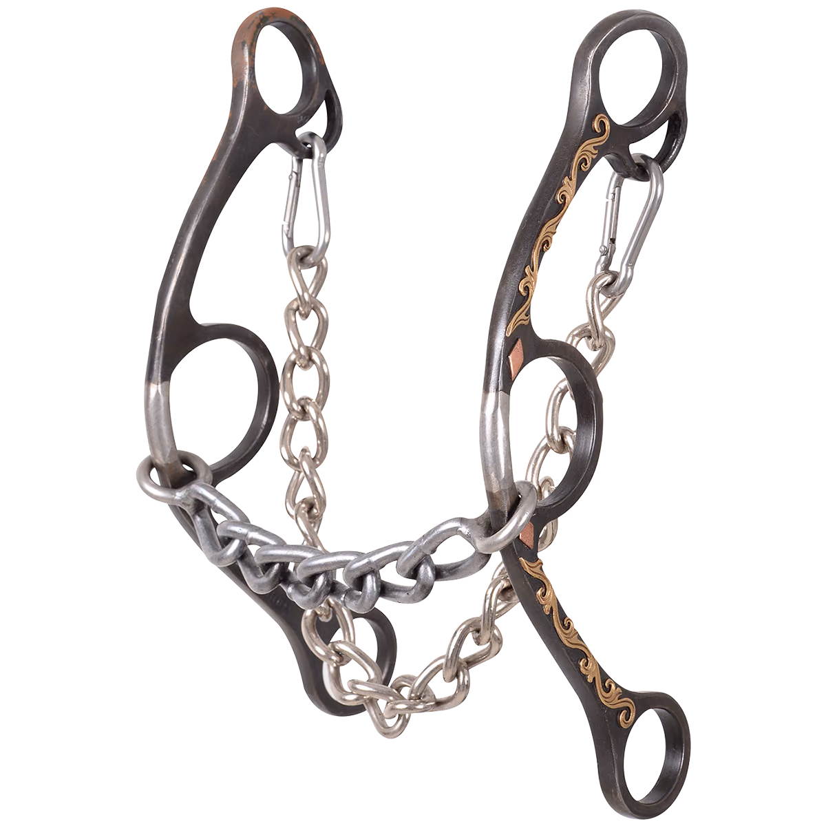 Sherry Cervi Diamond Long Shank Browned Iron chain