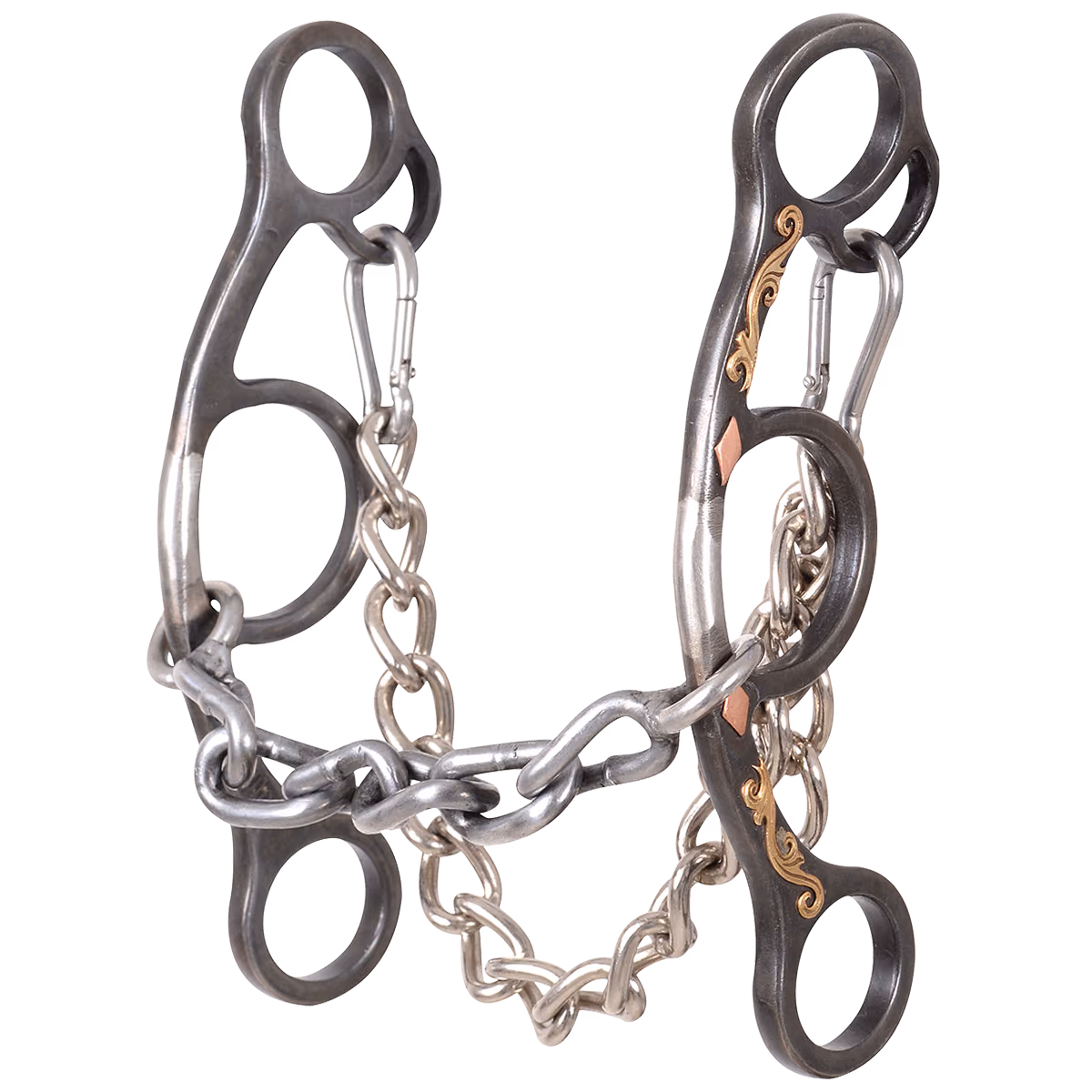 Sherry Cervi Diamond Short Shank Browned Iron chain