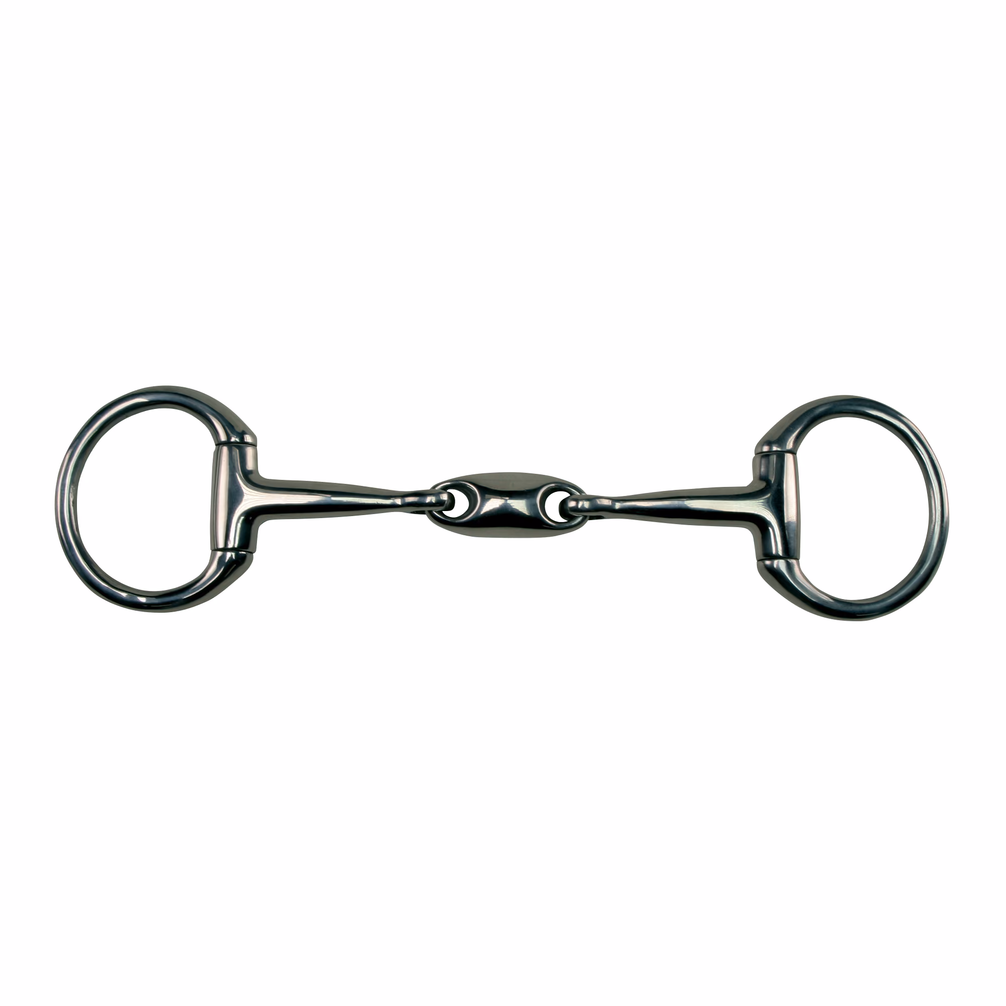 DOUBLE JOINTED BRADOON OVAL LINK EGGBUTT SNAFFLE 5 1/4" 14mm