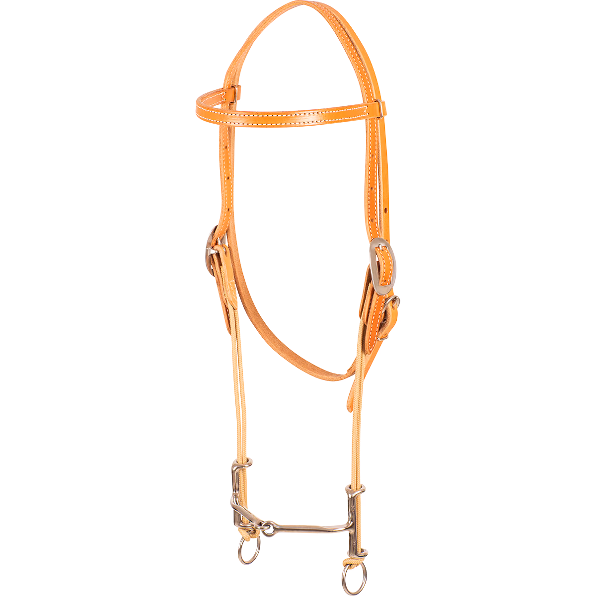 Loomis Browband Headstall and Draw Gag Bit with Smooth Bar