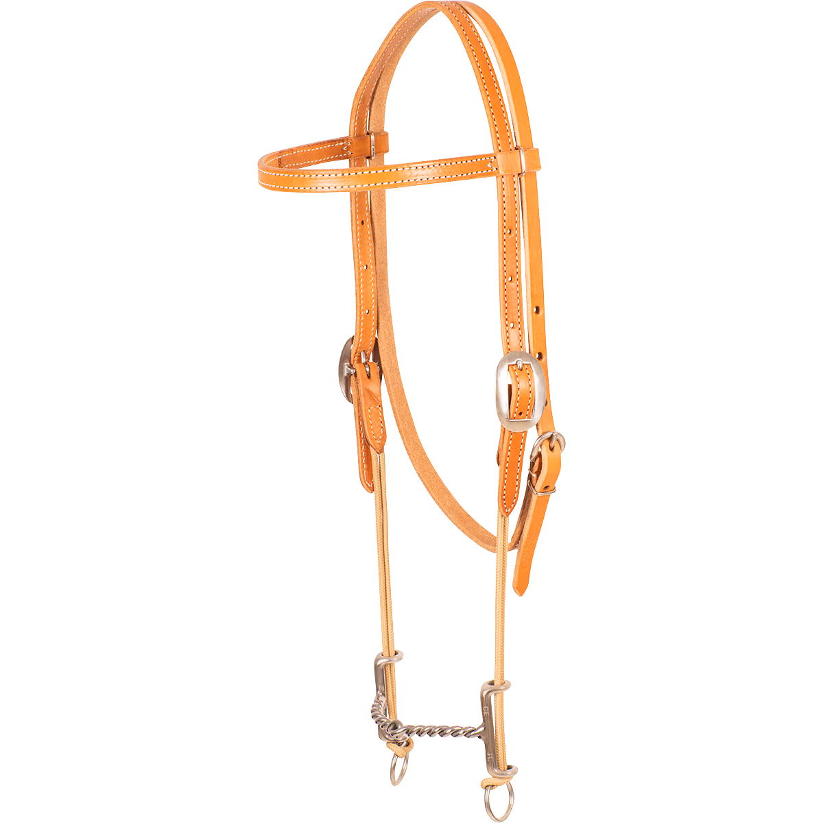 Loomis Browband Headstall and Draw Gag Bit with Twisted Wire Mouthpiece