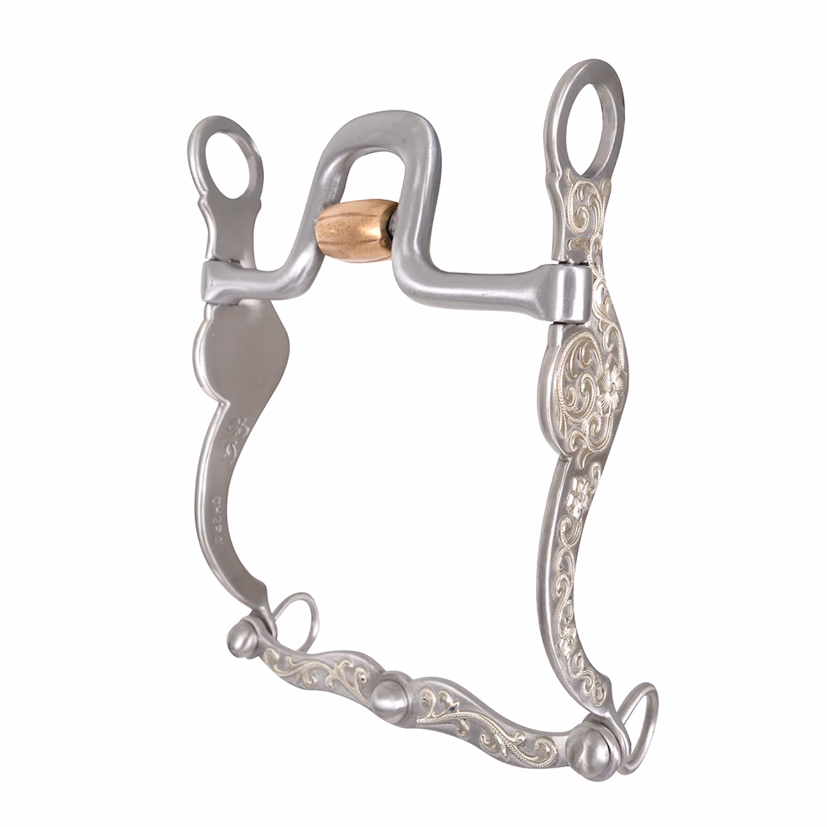 Les Vogt Cowhorse Collection Versatility Shank Bit with 2" Flat Port Roller