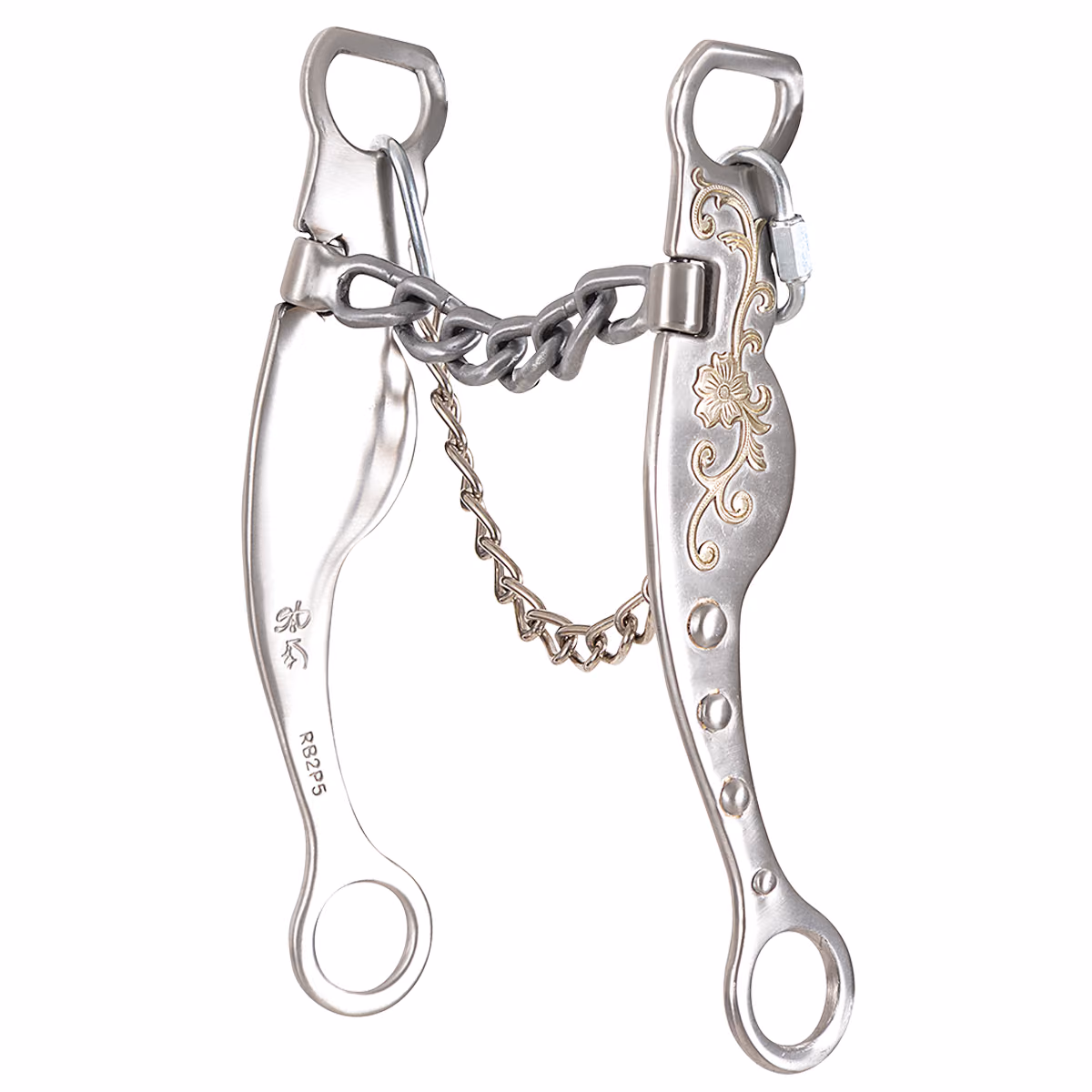 Les Vogt Roping Collection Power Rater Shank Roping Bit with Chain, 8-inch
