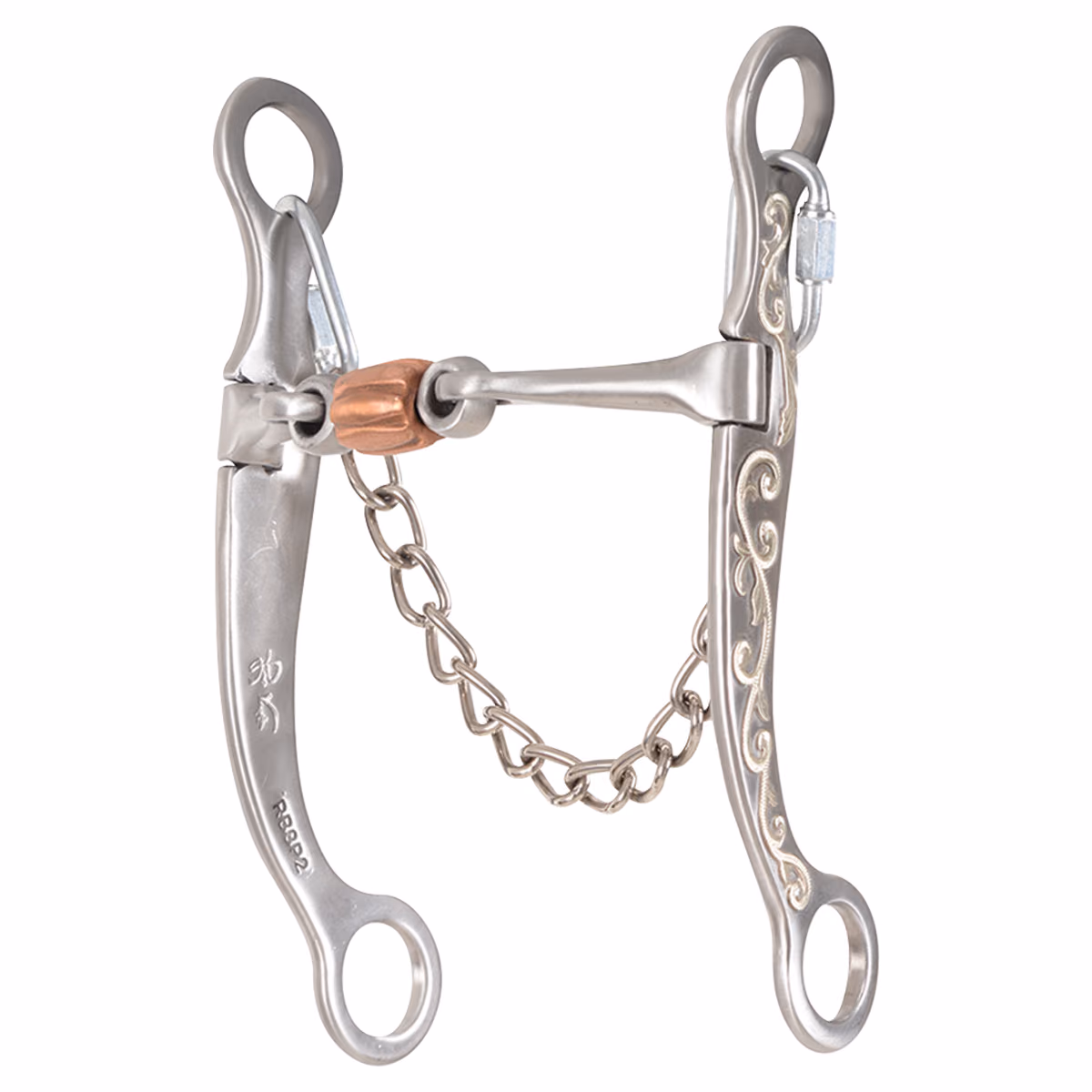 Les Vogt Roping Collection with Swivel Smooth Bar Copper Roller Dogbone, 6.75-inch