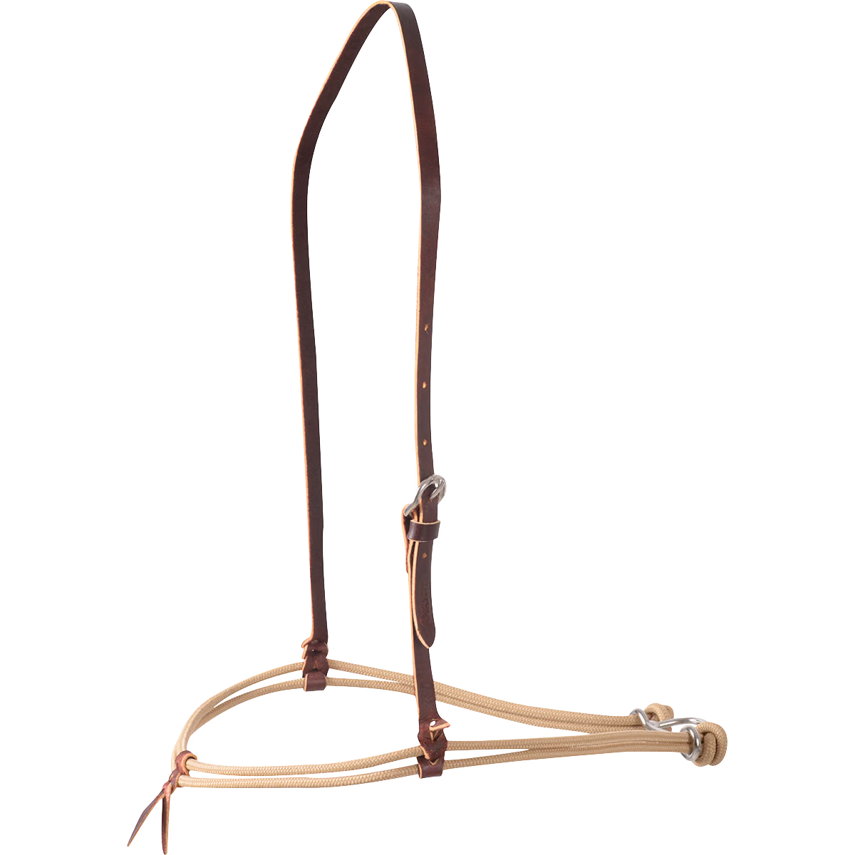 Martin Saddlery Nylon Double Rope Noseband with No Cover, Brown