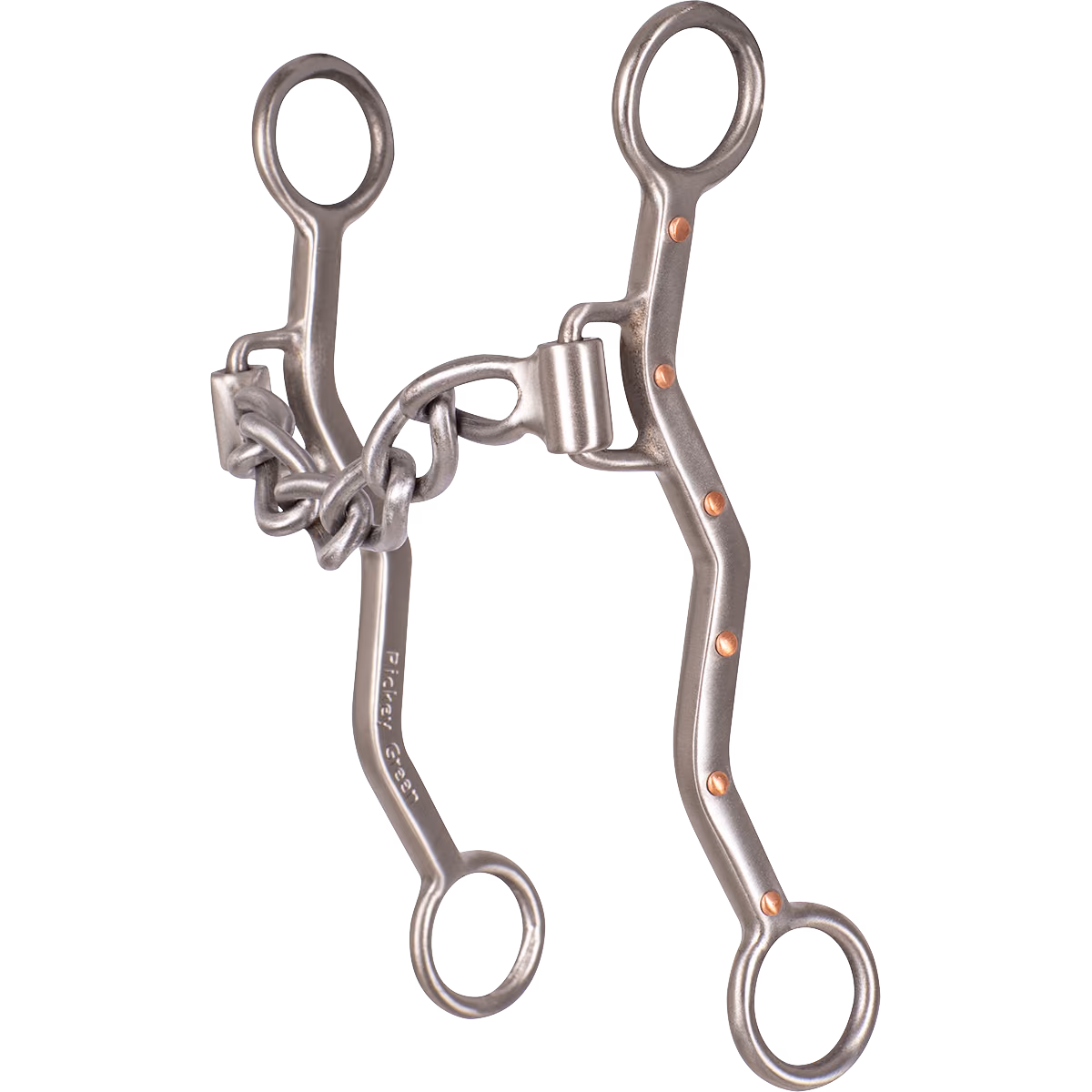 Rickey Green Shank Roping Bit with Chain