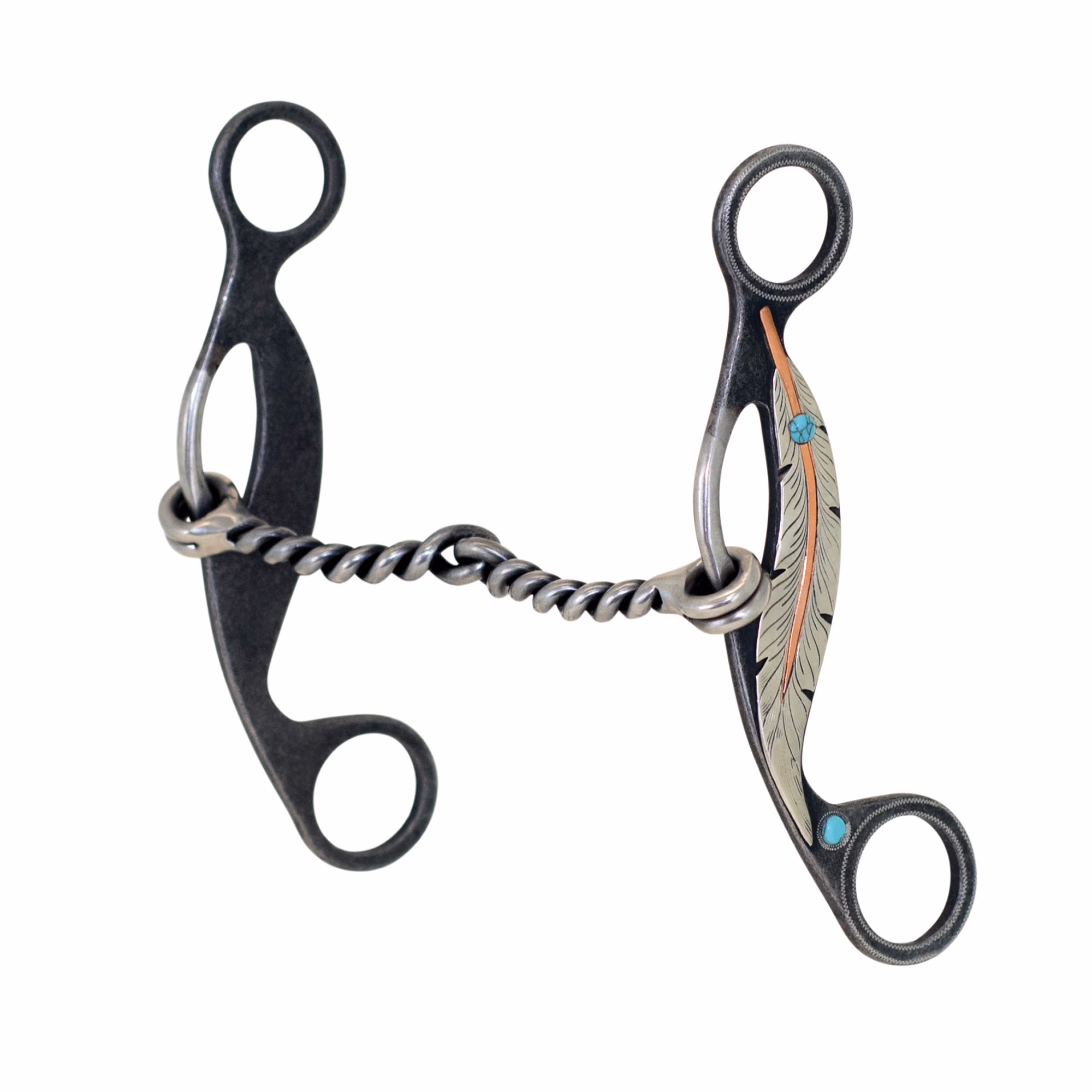 Feather Collection Twisted Wire Snaffle Gag 5 1/8"