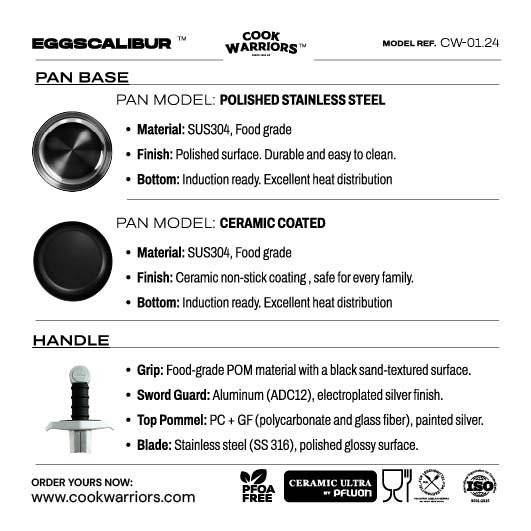 Eggscalibur™ 24 — Sword Frying Pan — photo 13