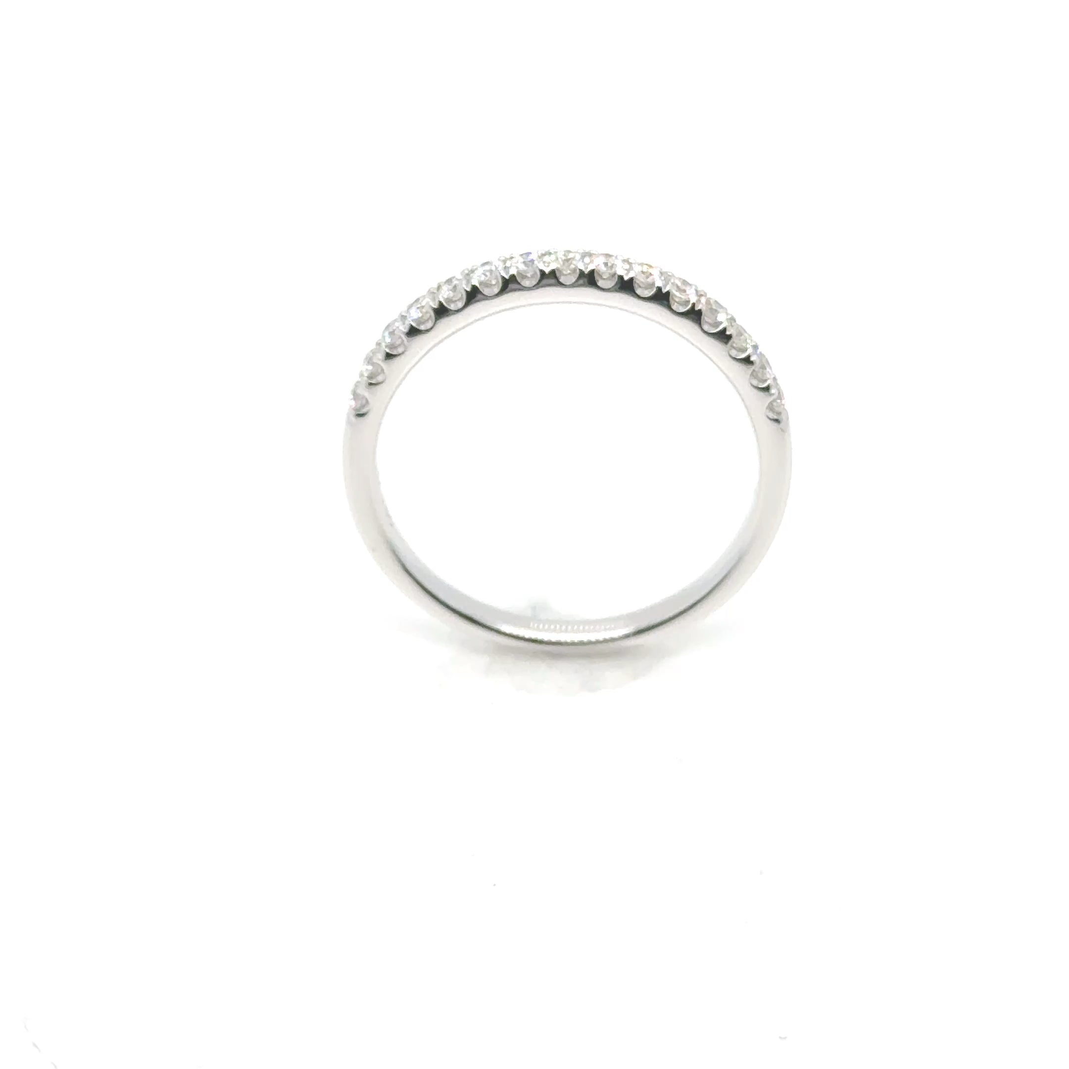 18kt White Gold Half Diamond Infinity Band, image 4 of 4