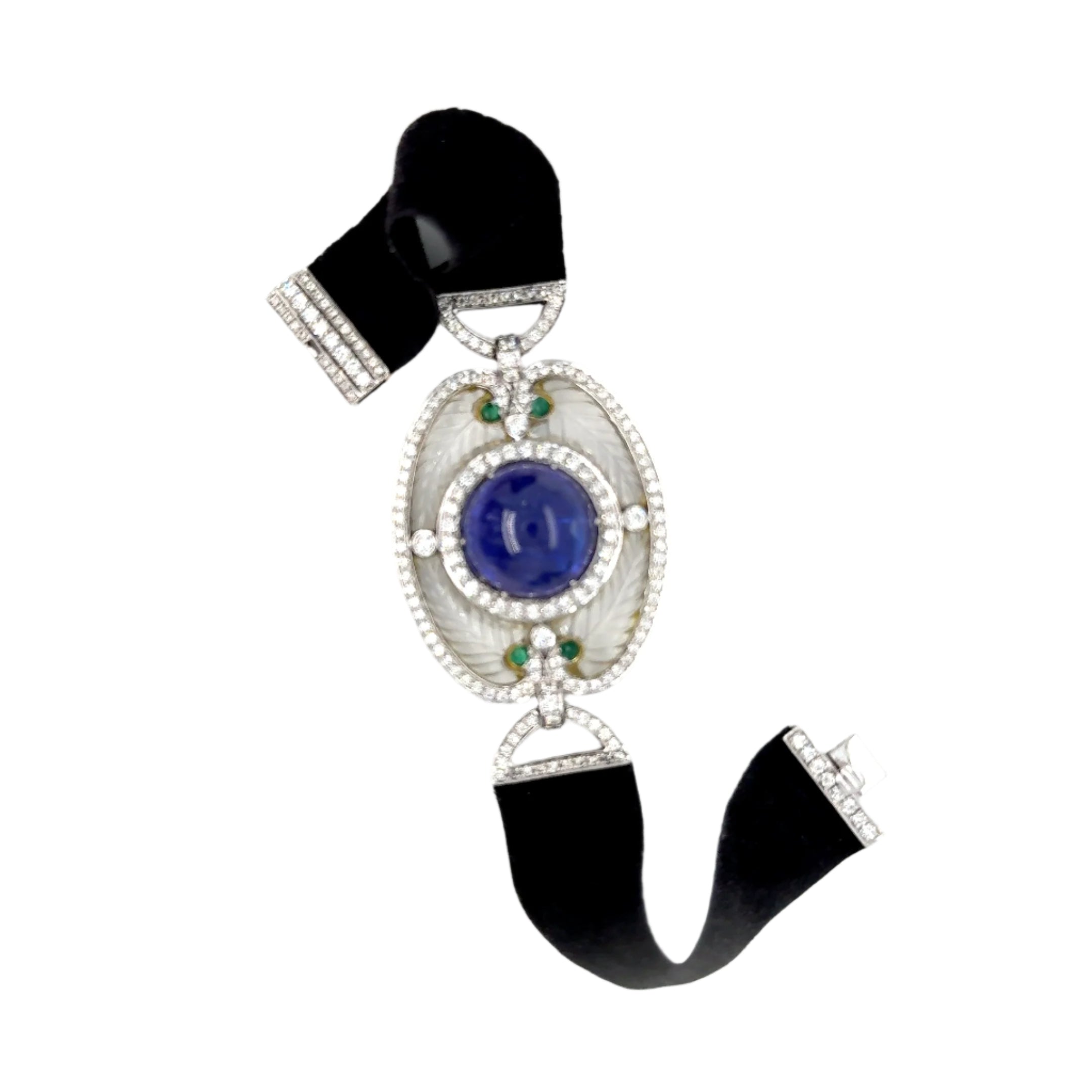 Leather Strap 18kt Gold Tanzanite Bracelet, image 4 of 4