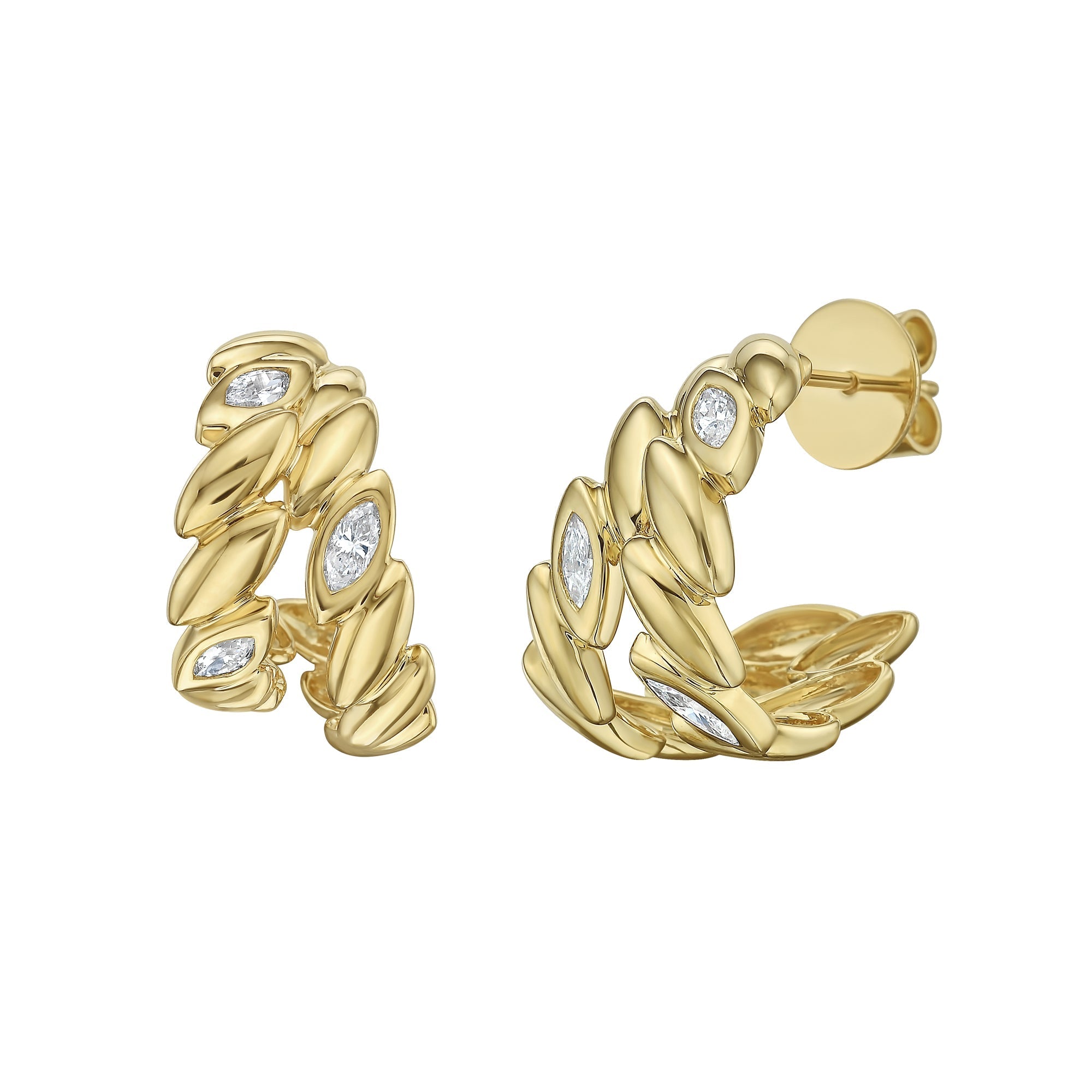 Santina Diamond Huggie Hoops, image 3 of 3