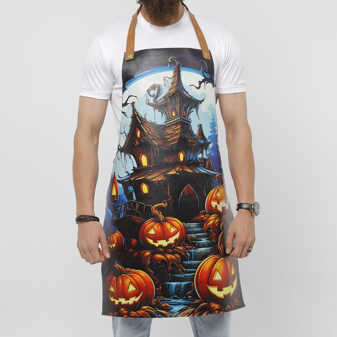 Nightmarish Leather  Apron for Halloween