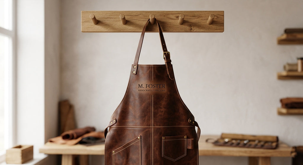 custom leather apron