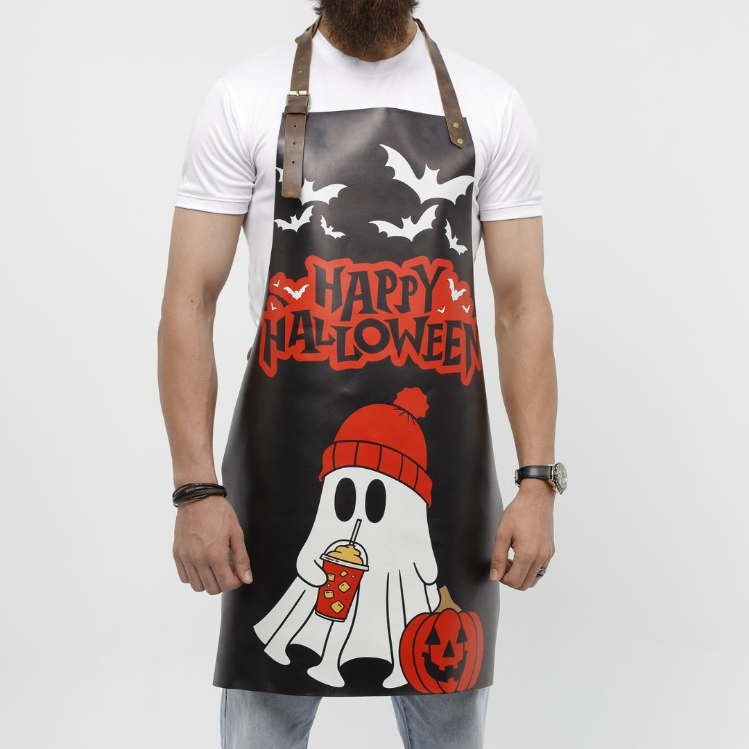 Spooky Halloween Printed Cowhide Apron