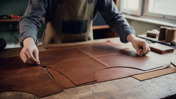cutting leather for apron