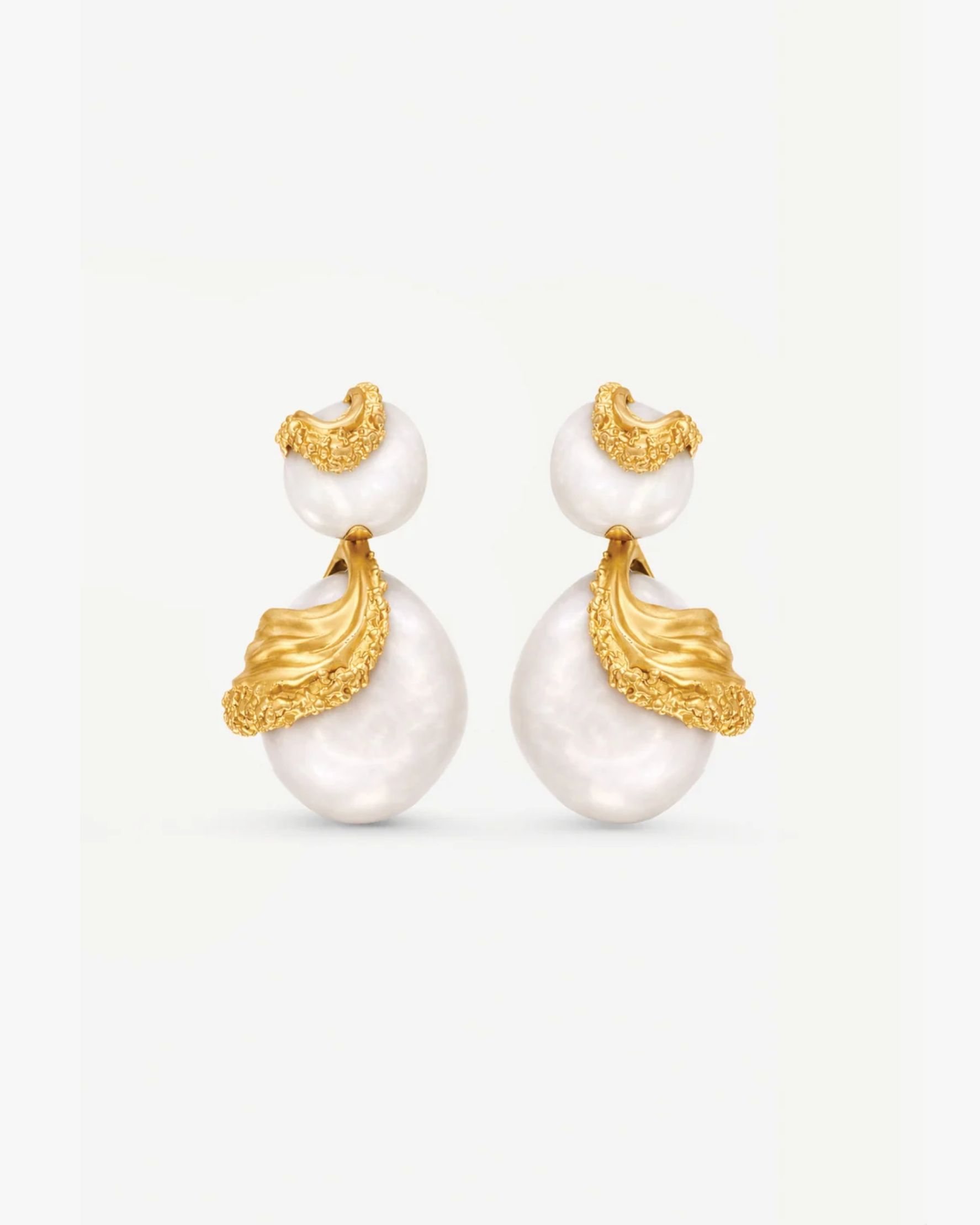 Interchangeable Cascade Earrings White