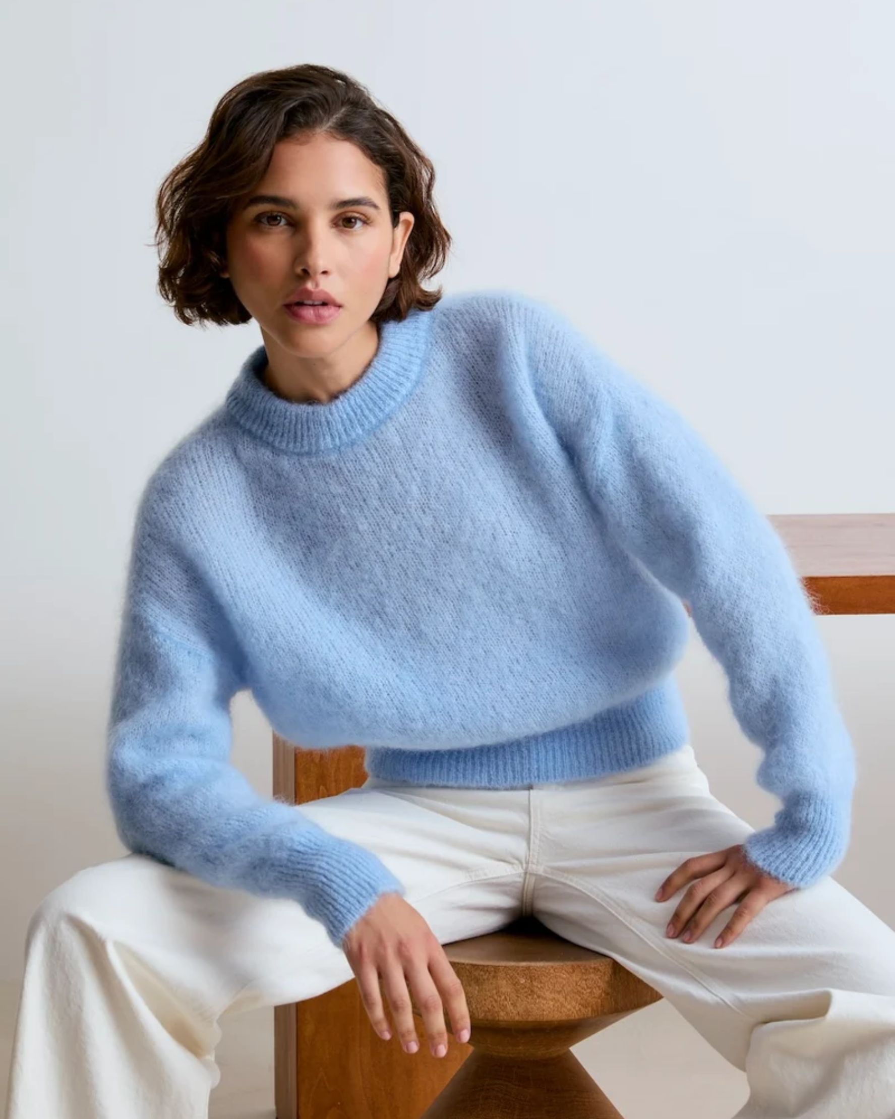 Jane Mohair Jumper Light Blue