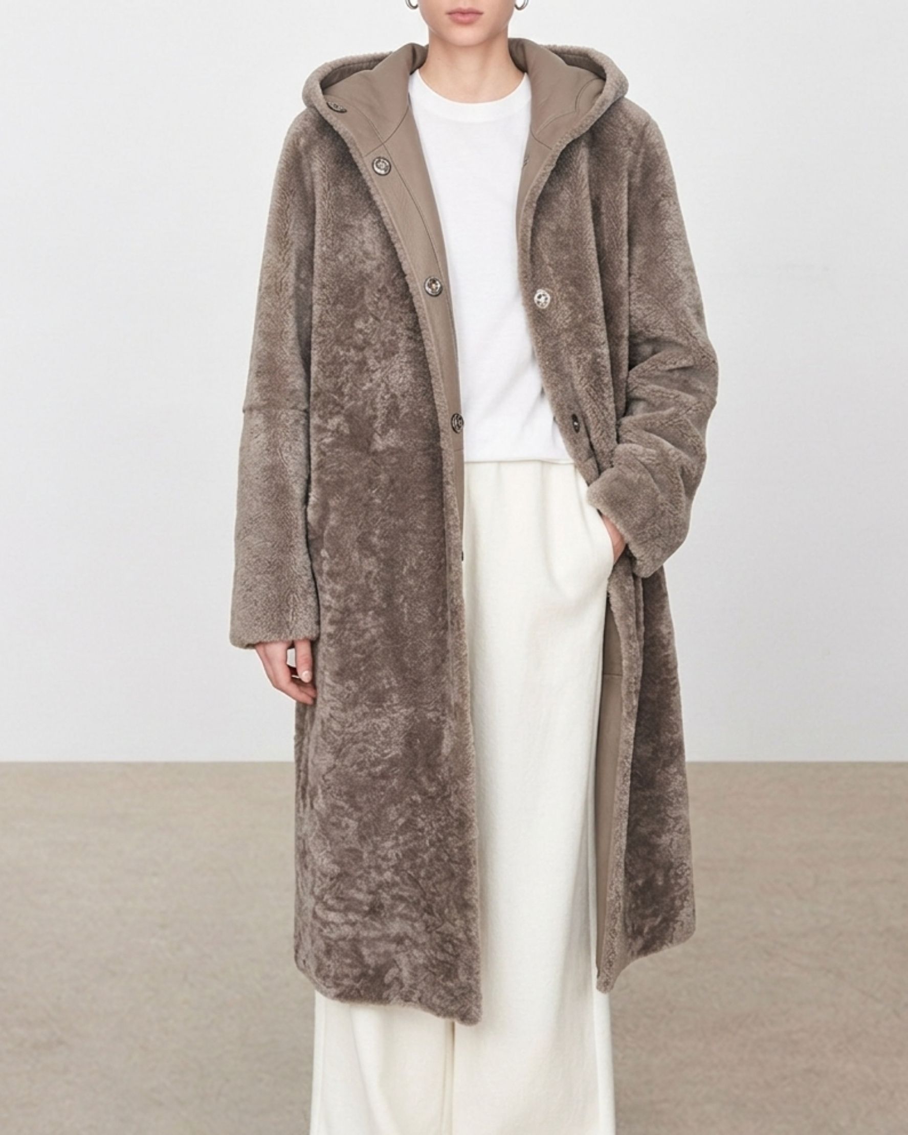 Linda Shearling Jacket Grey