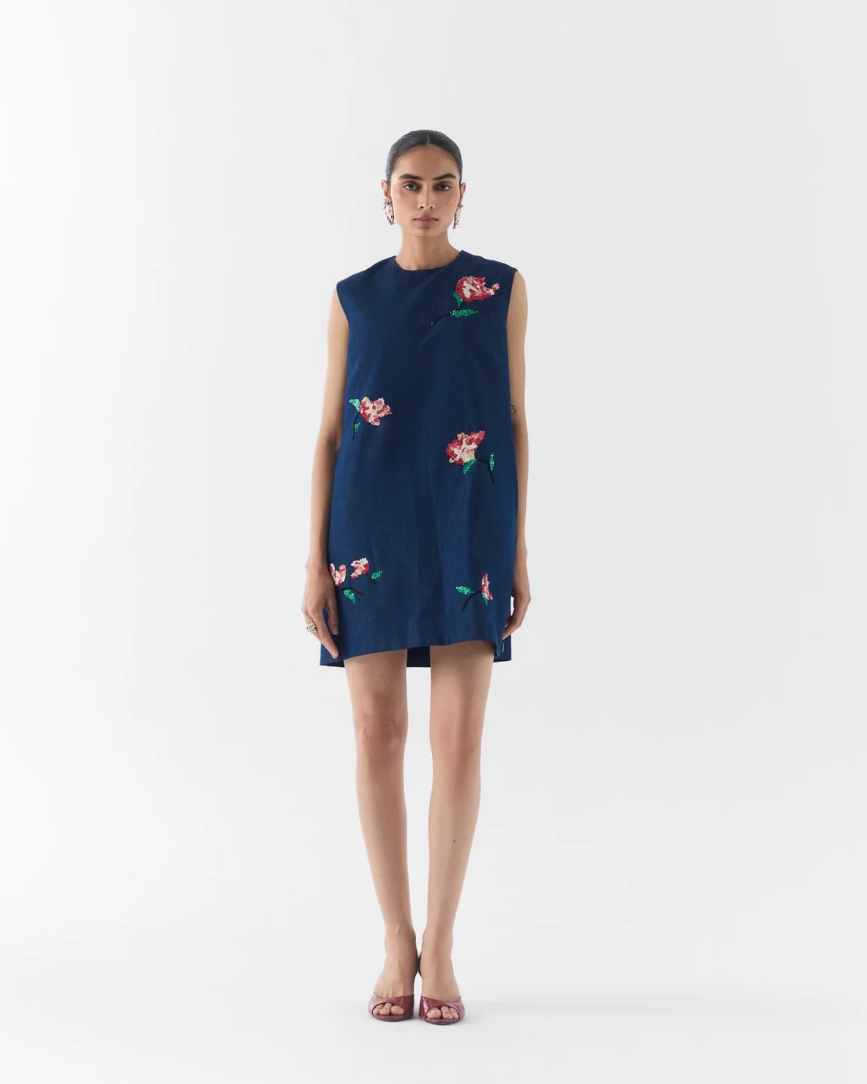 Rose Denim Dress