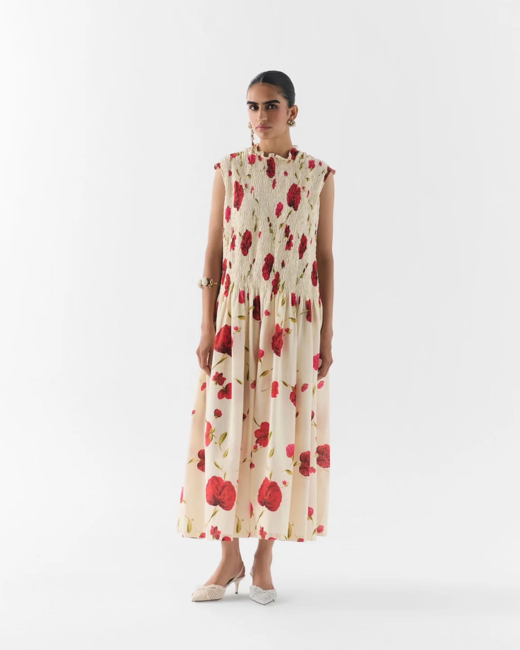 Sisley Rose Ruching Dress