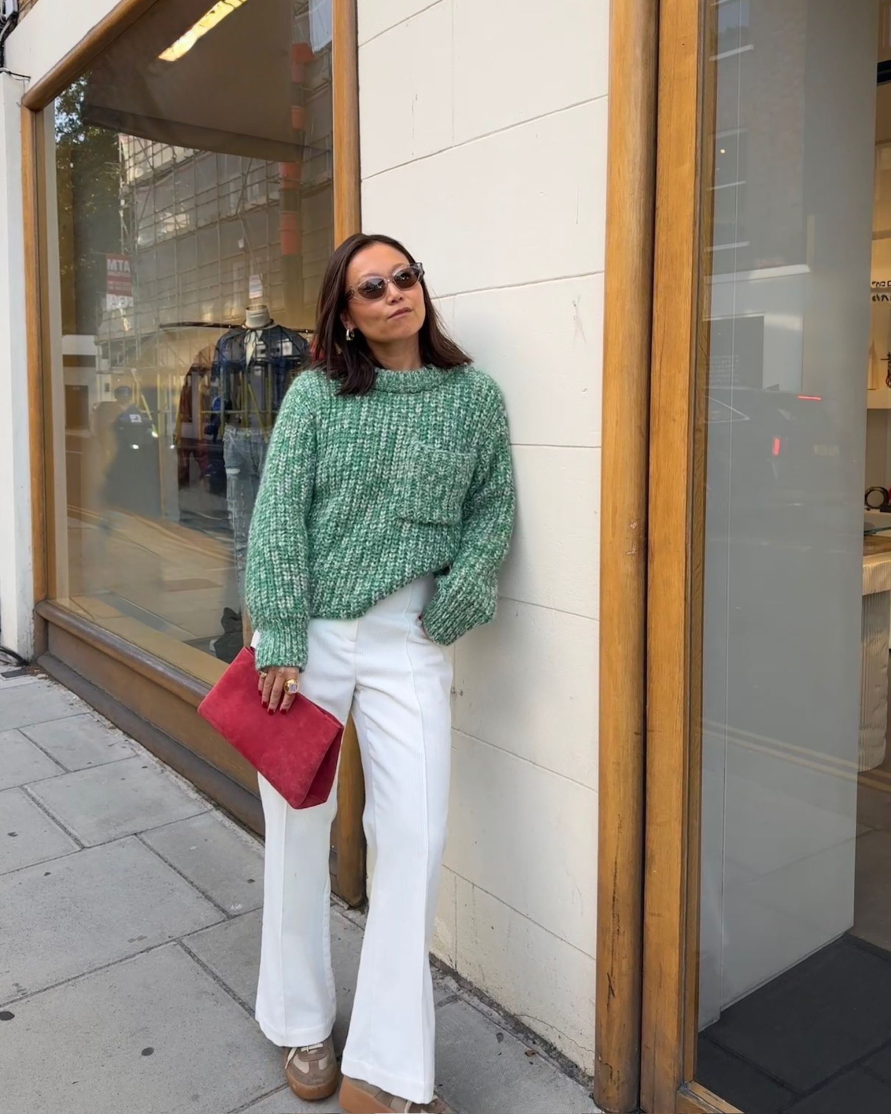 Thalia Sweater Green/Grey