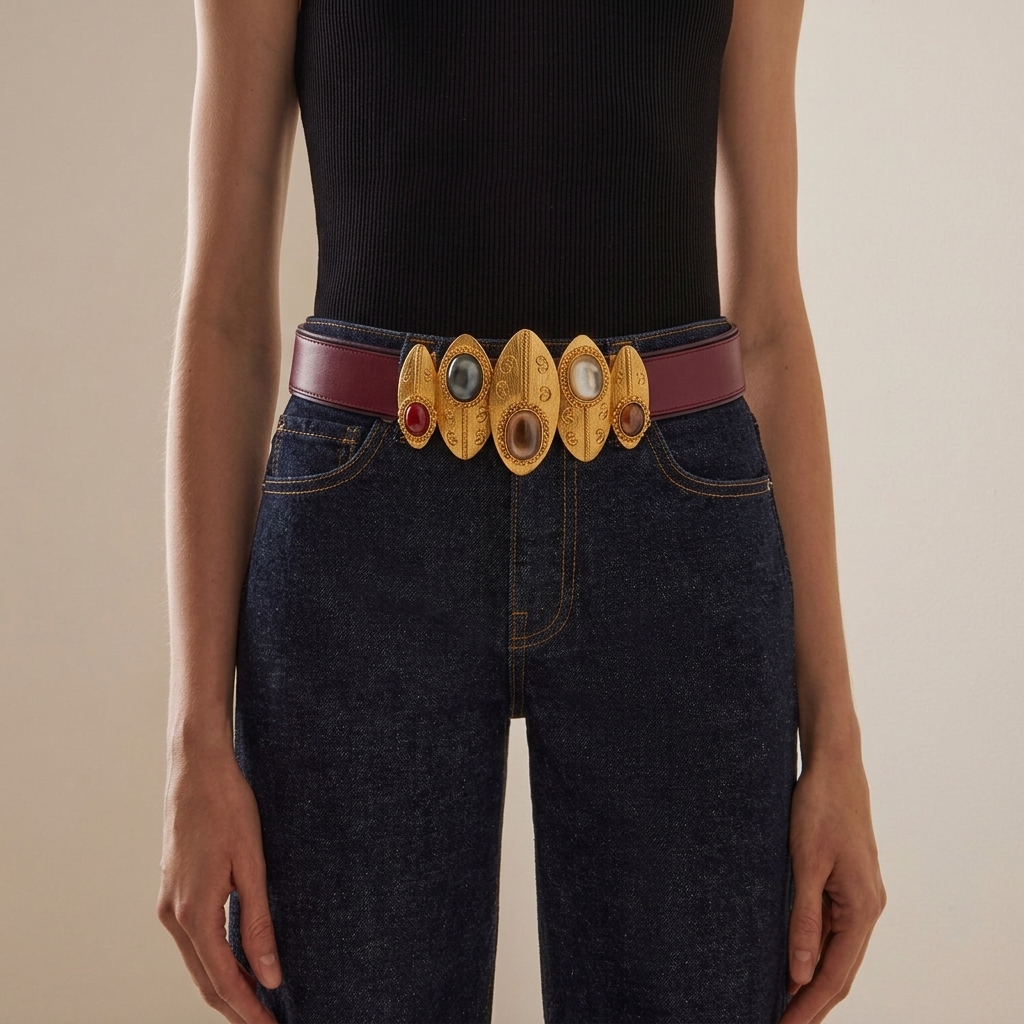 Shield Leather Belt - alternate view