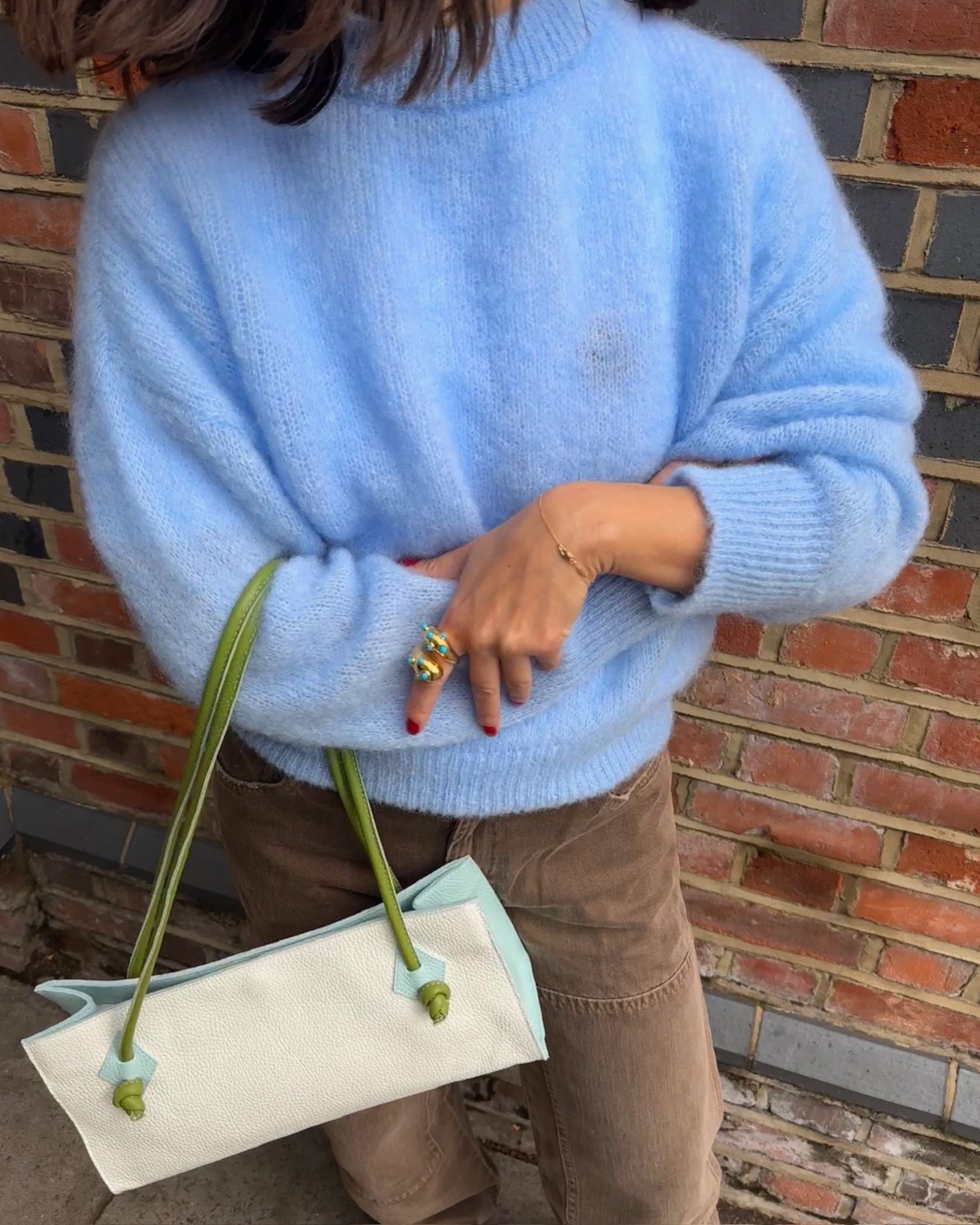Ter East-West Bag Tricolour Ivory - alternate view