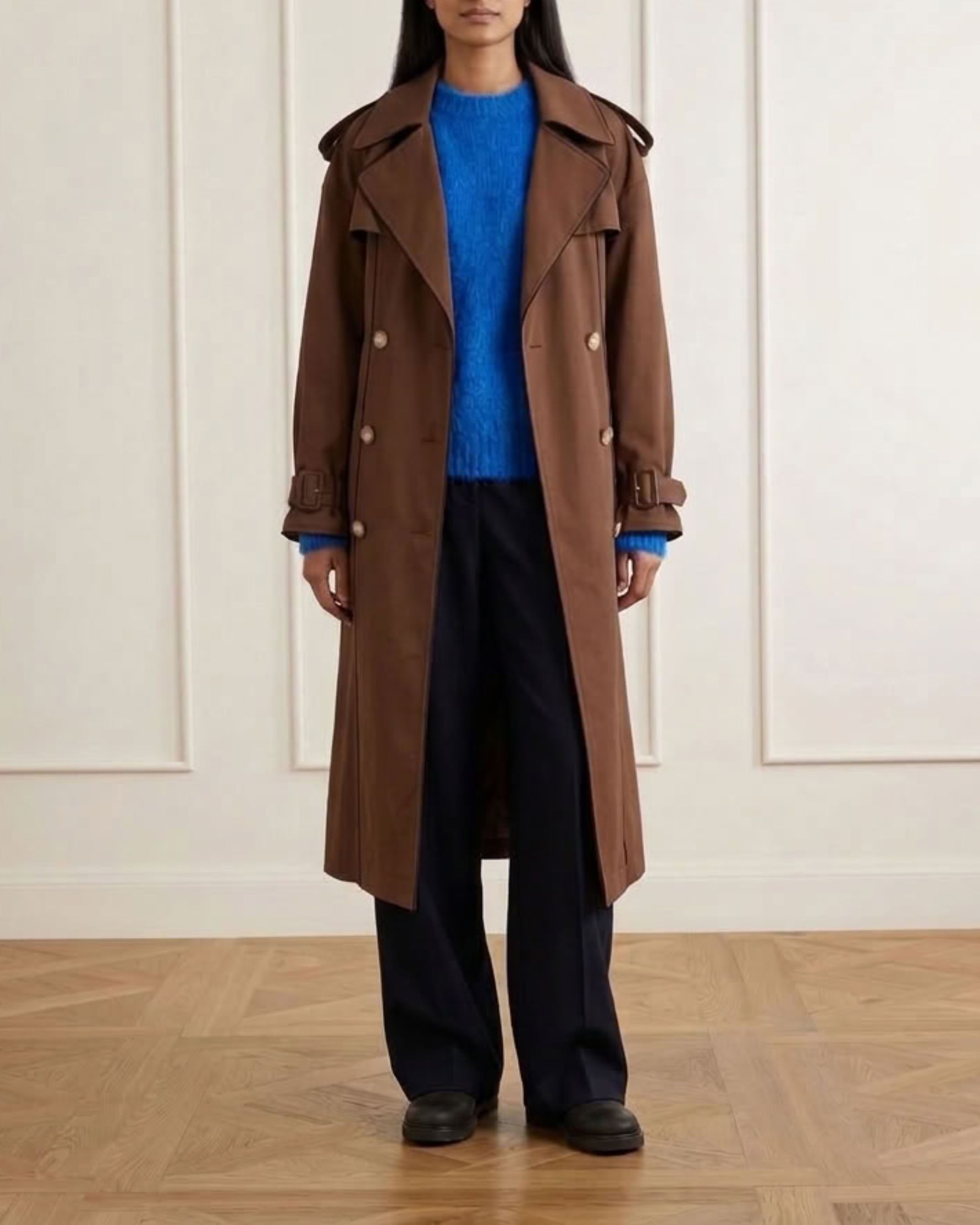 The Masculine Trench Dark Brown - alternate view