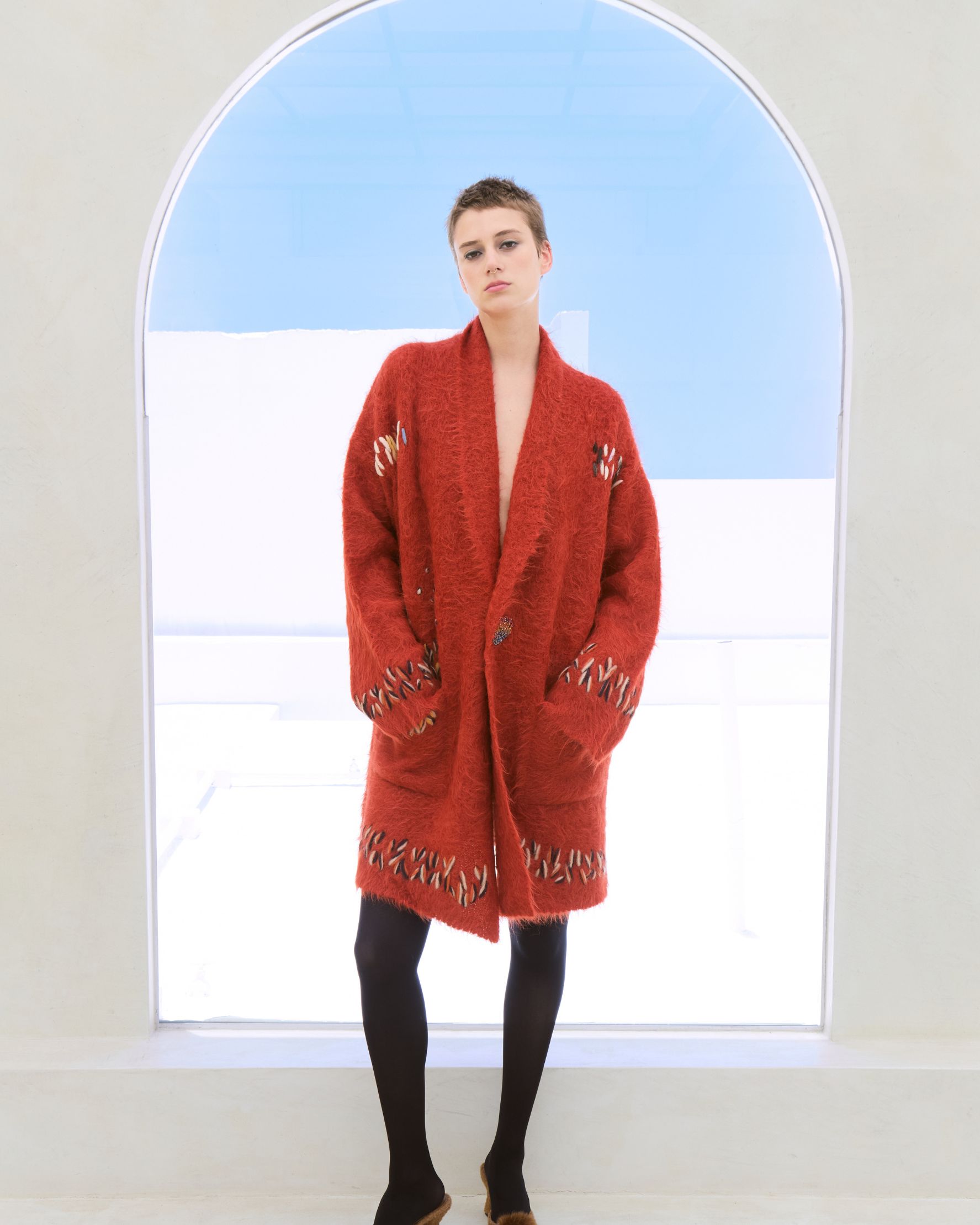 Isabella Cardigan Rust - alternate view