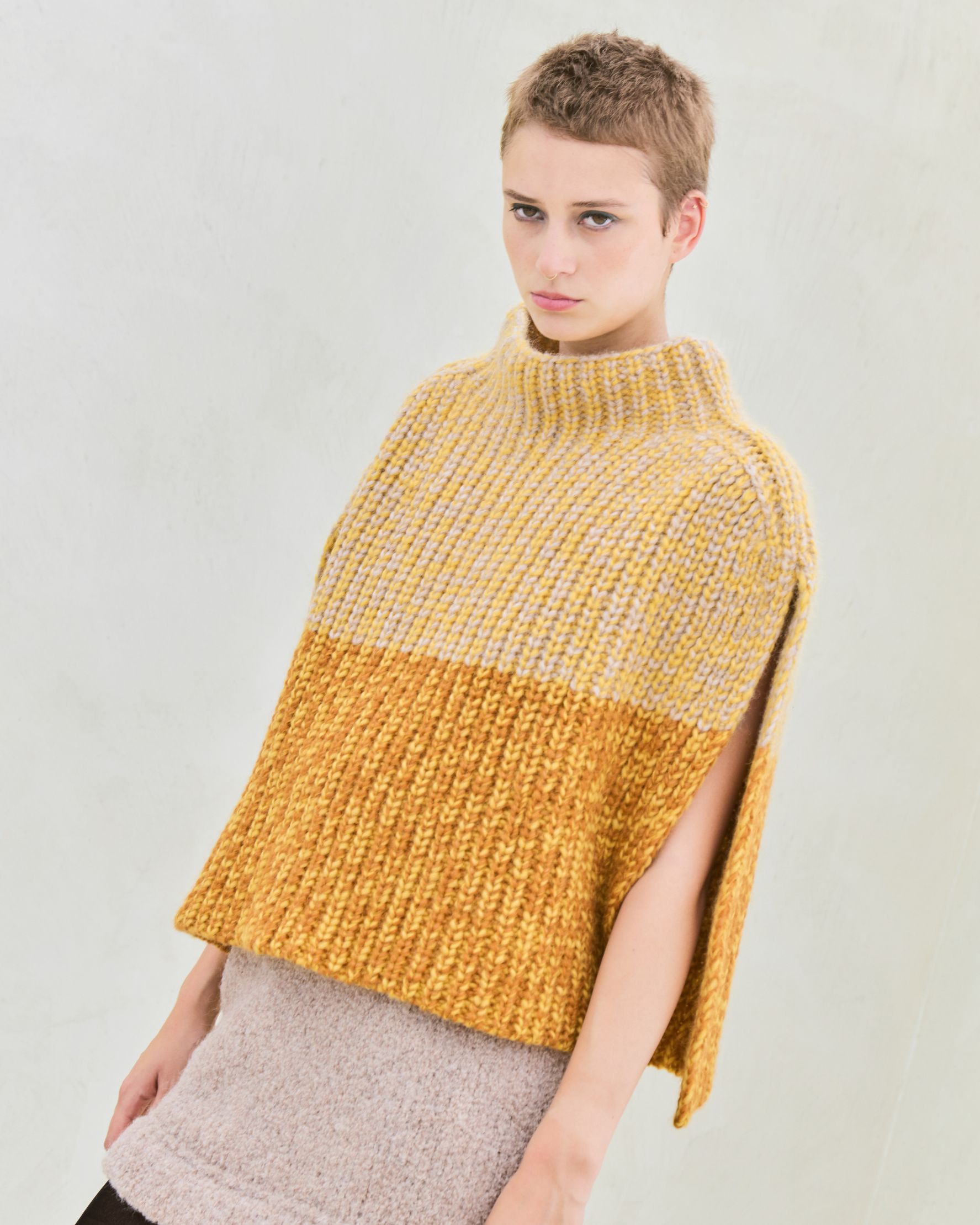 Nadia Poncho Yellow - alternate view