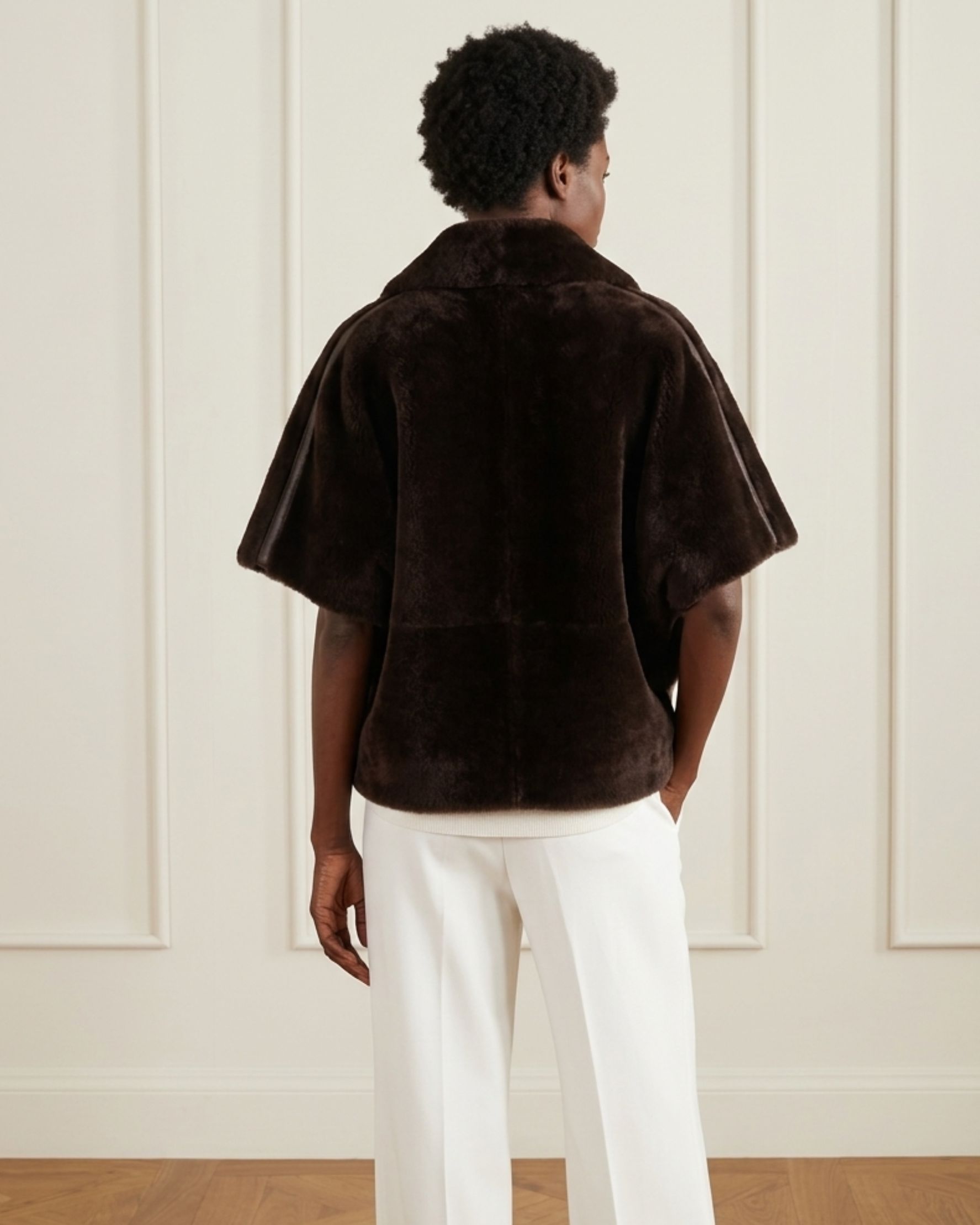 Armonia Shearling Coat Brown - alternate view