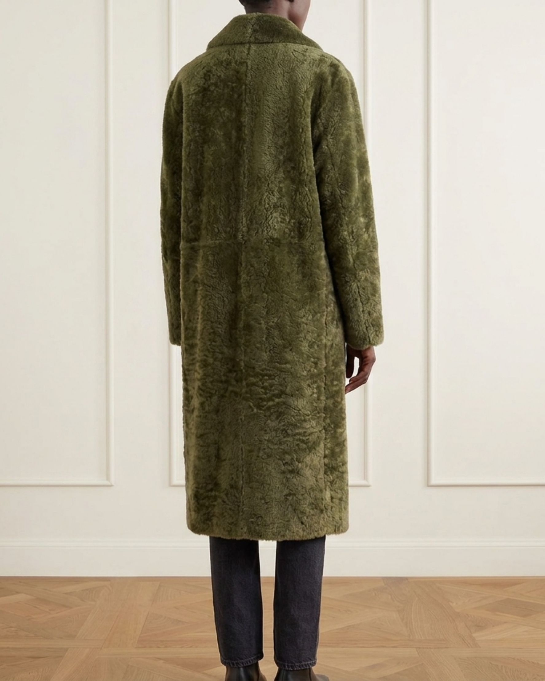 Linda Shearling Coat Green - alternate view