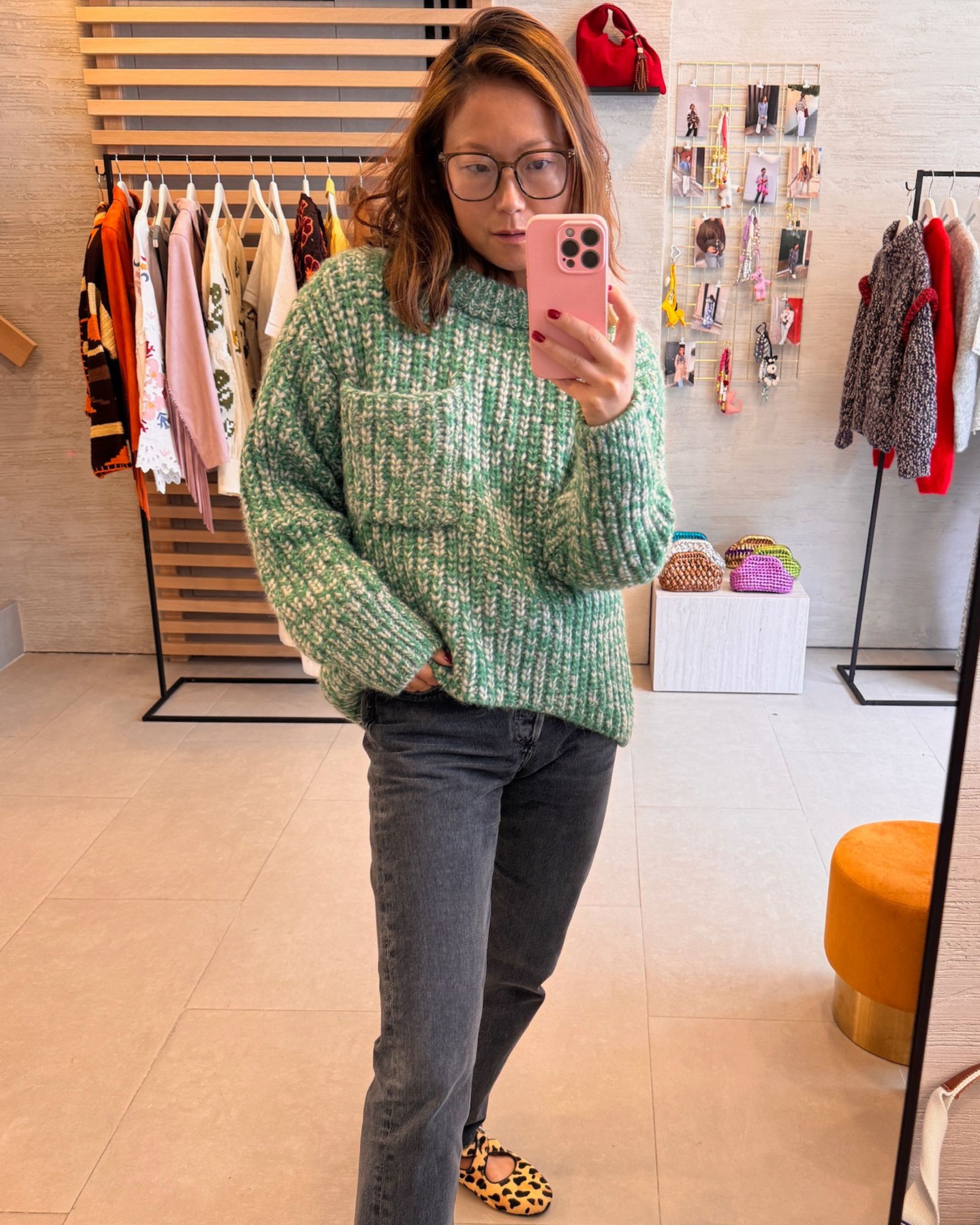 Thalia Sweater Green/Grey