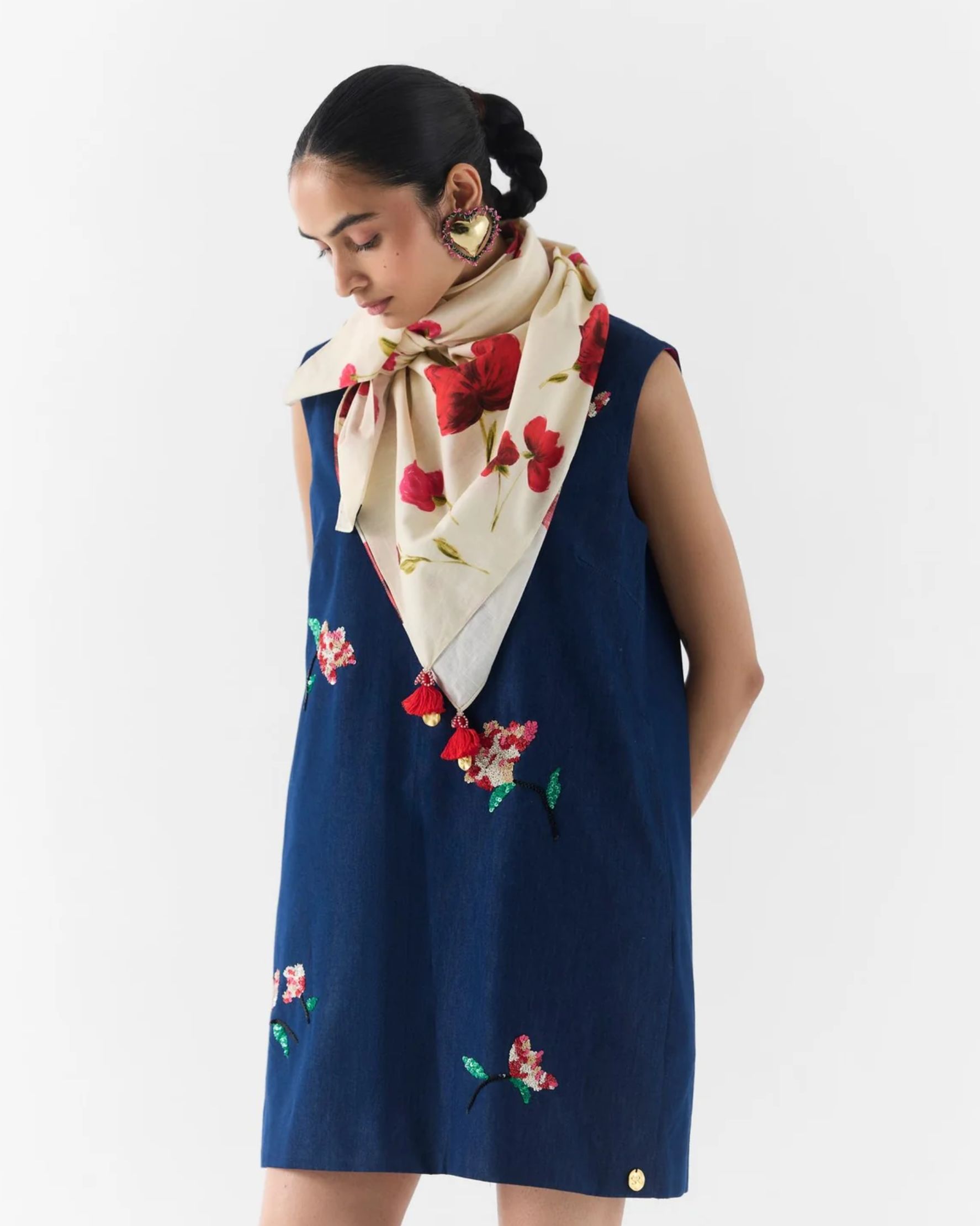 Rose Denim Dress - alternate view