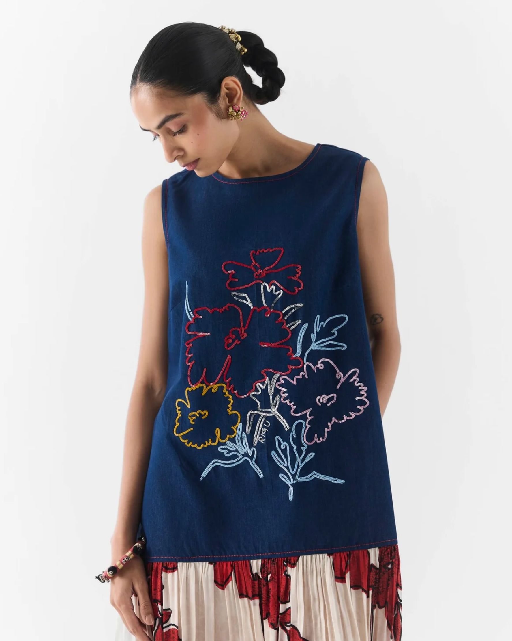 Rosalie Denim A-line Dress - alternate view