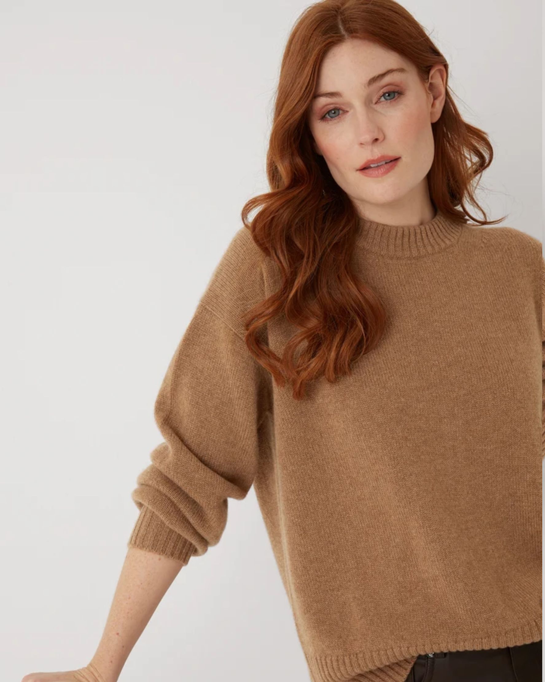 The Ultimate Luxe Crew in Harvest Brown - alternate view