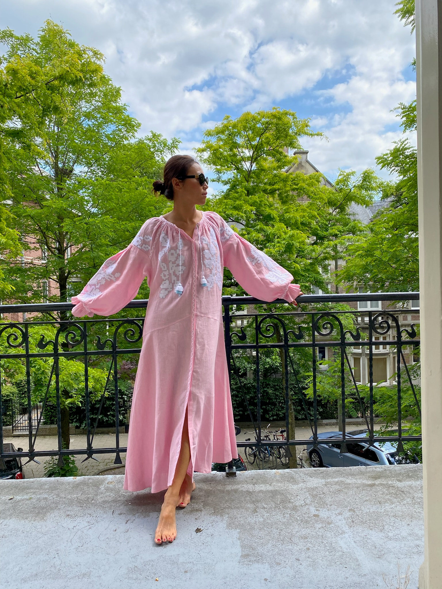 Zarina Pink Midi Dress - alternate view