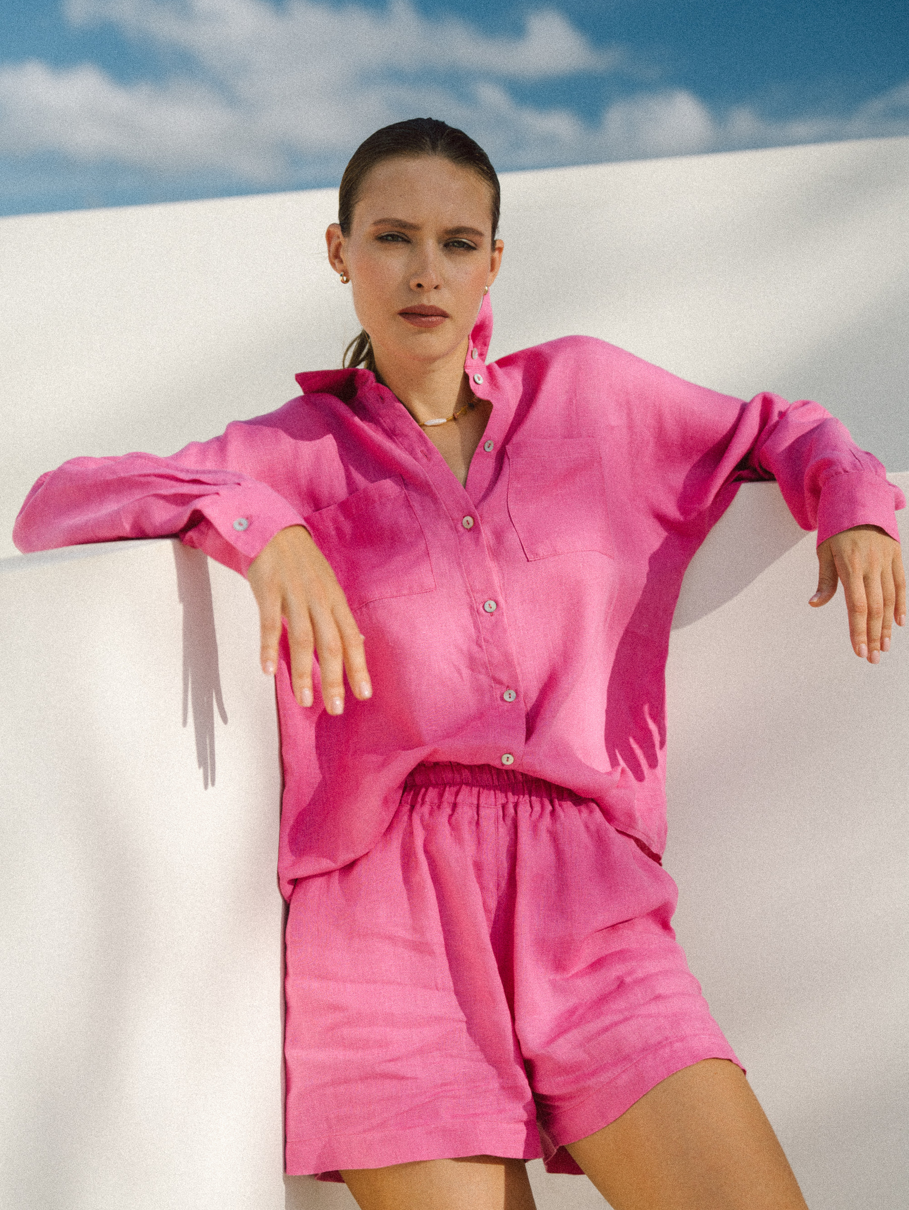 Havana  Linen Set Fuchsia
