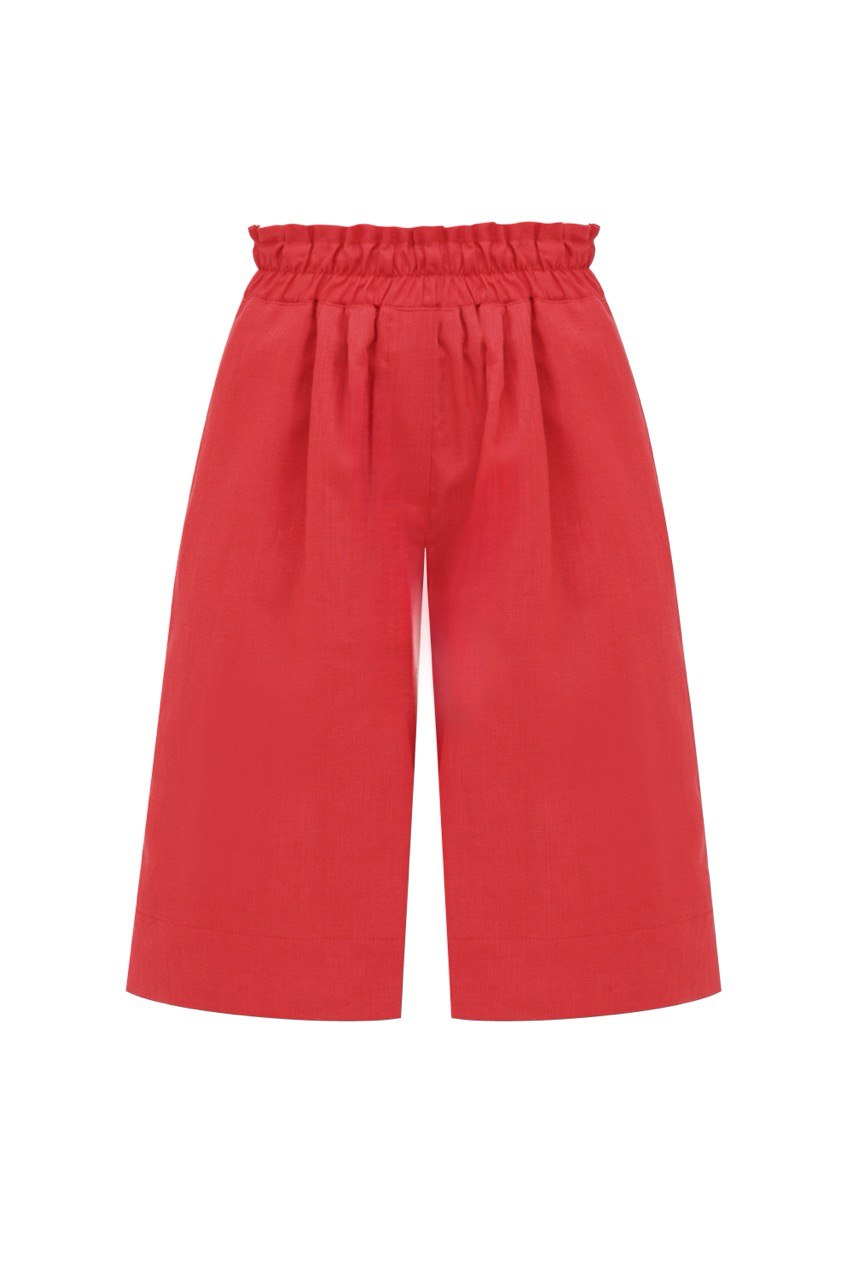 Kyoto Linen Co-Ord Red - alternate view
