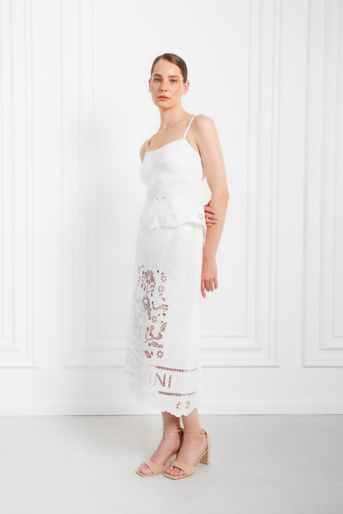 Tree of Life White Skirt - alternate view