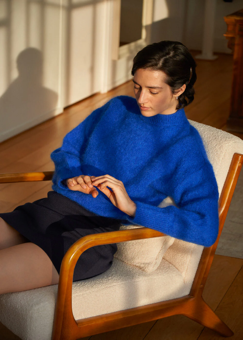 Jane Mohair Jumper Electric Blue
