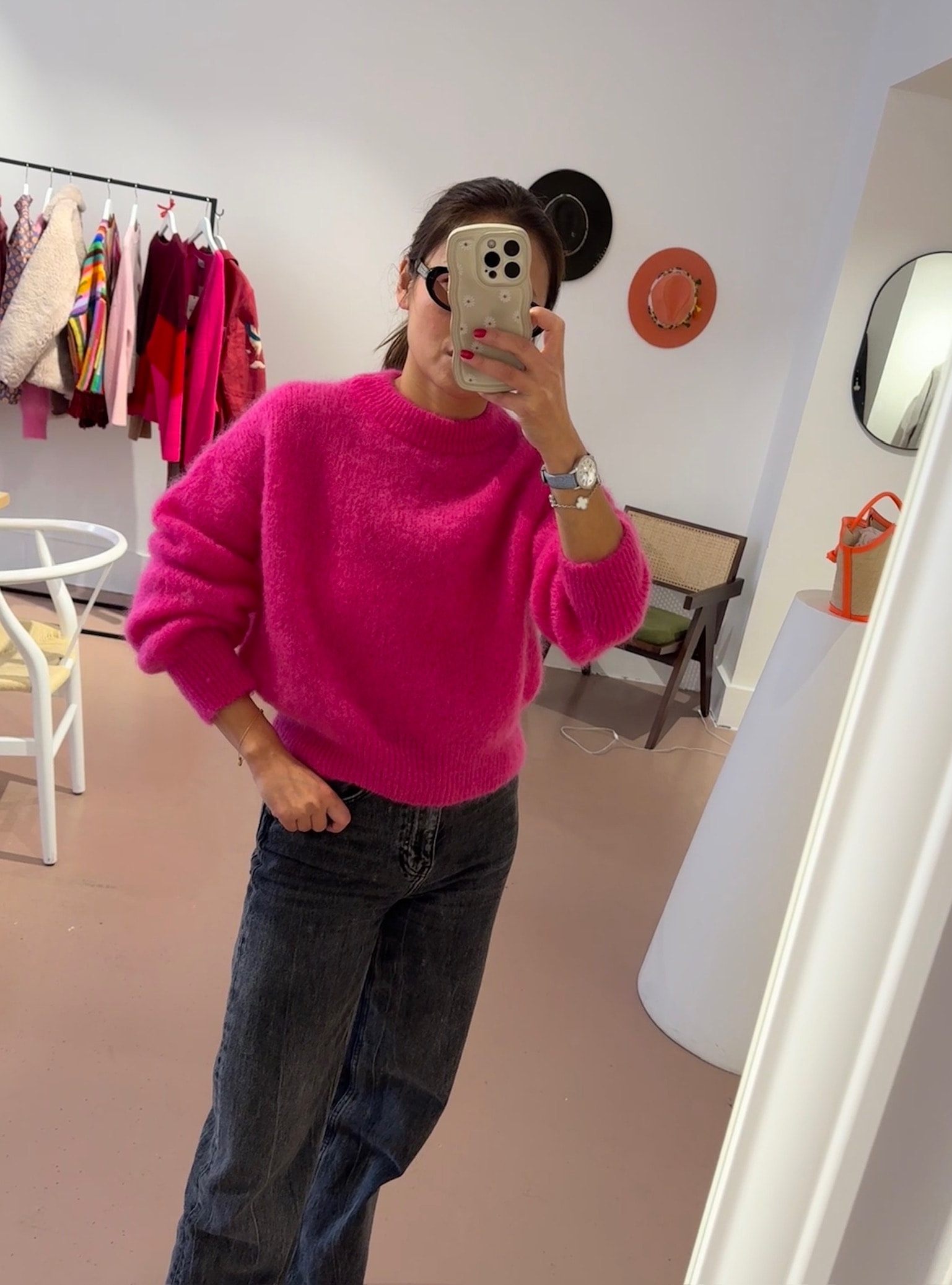 Jane Mohair Jumper Fuchsia Pink