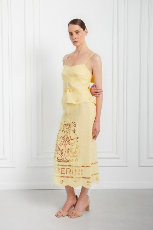 Tree of Life Yellow Skirt - alternate view