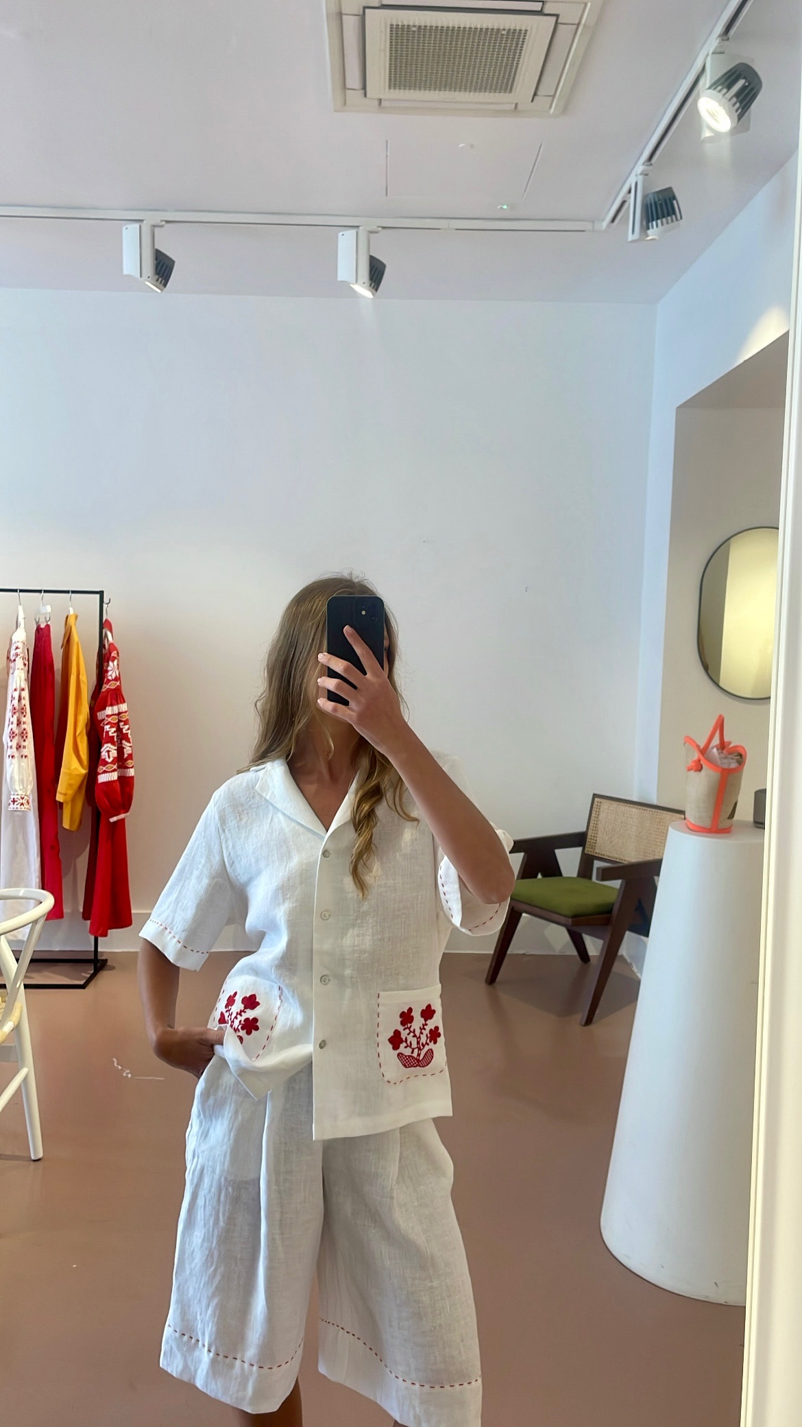 Homeland White Linen Co-Ord with Embroidery White - alternate view