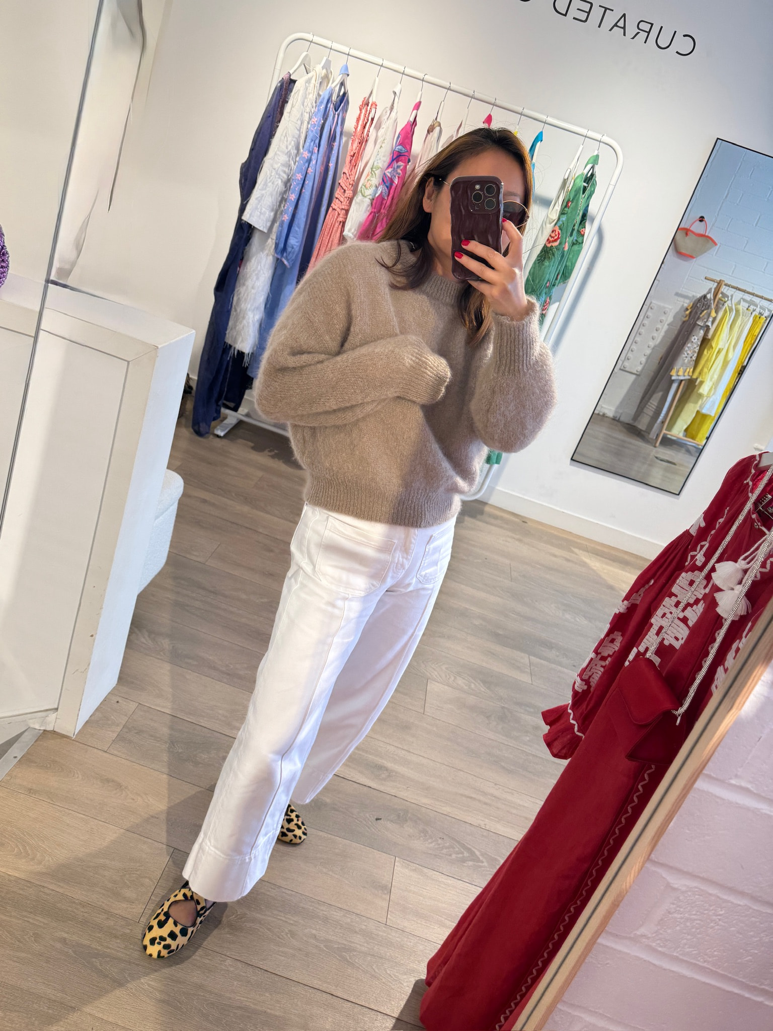 Jane Mohair Jumper Taupe - alternate view