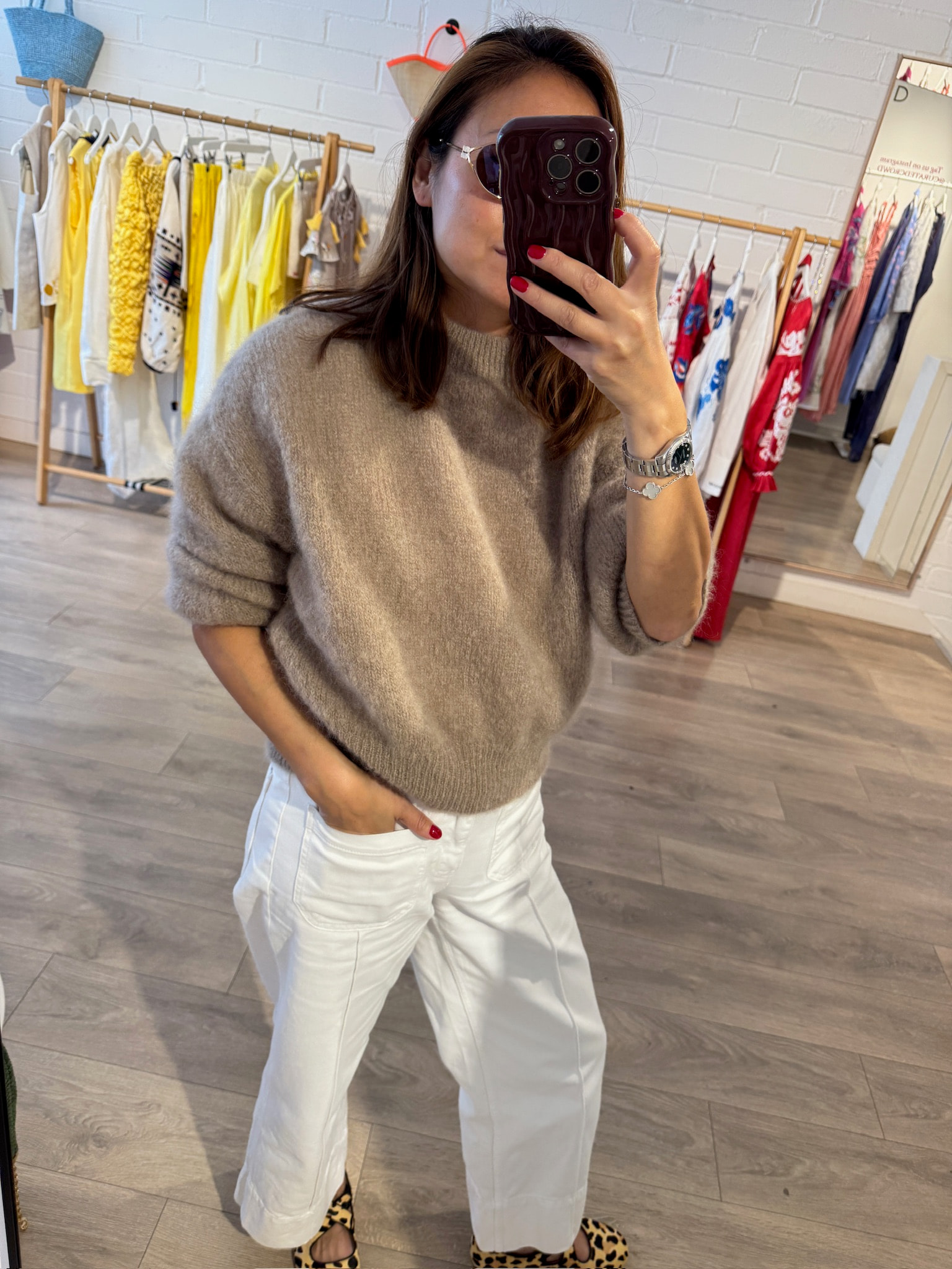 Jane Mohair Jumper Taupe