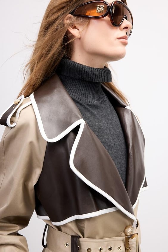 The Sunset Cascade Trench in Beige Beige - alternate view